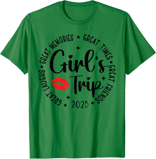 Girls Trip 2025 Weekend Vacation Matching Group T-Shirt - T-Shirt | Irish Green