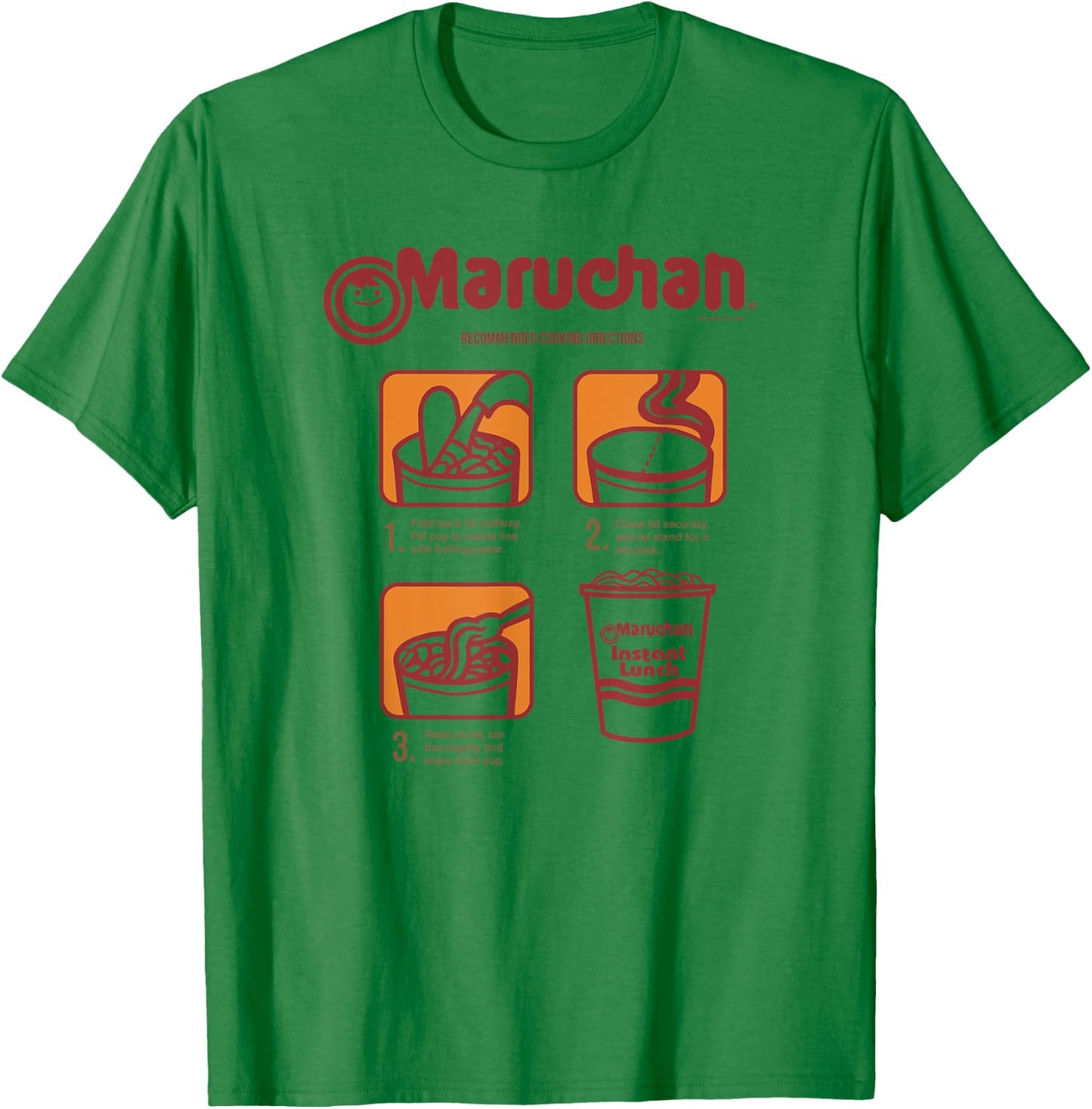Maruchan Recommended Cooking Directions Poster T-Shirt - T-Shirt | Irish Green