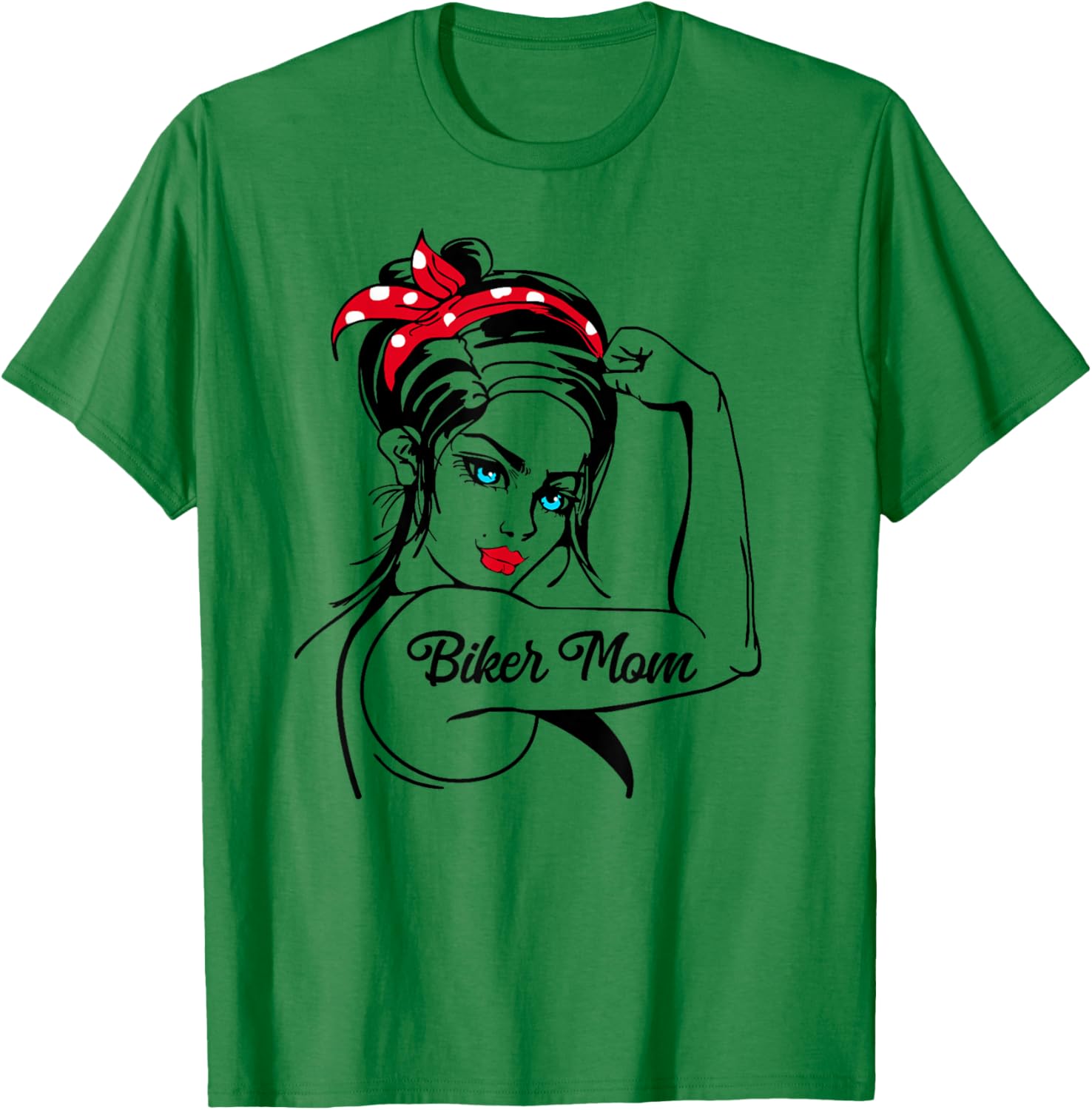 Classic Motorcycle Biker Mom Wife Grandma T-Shirt - T-Shirt | Irish Green