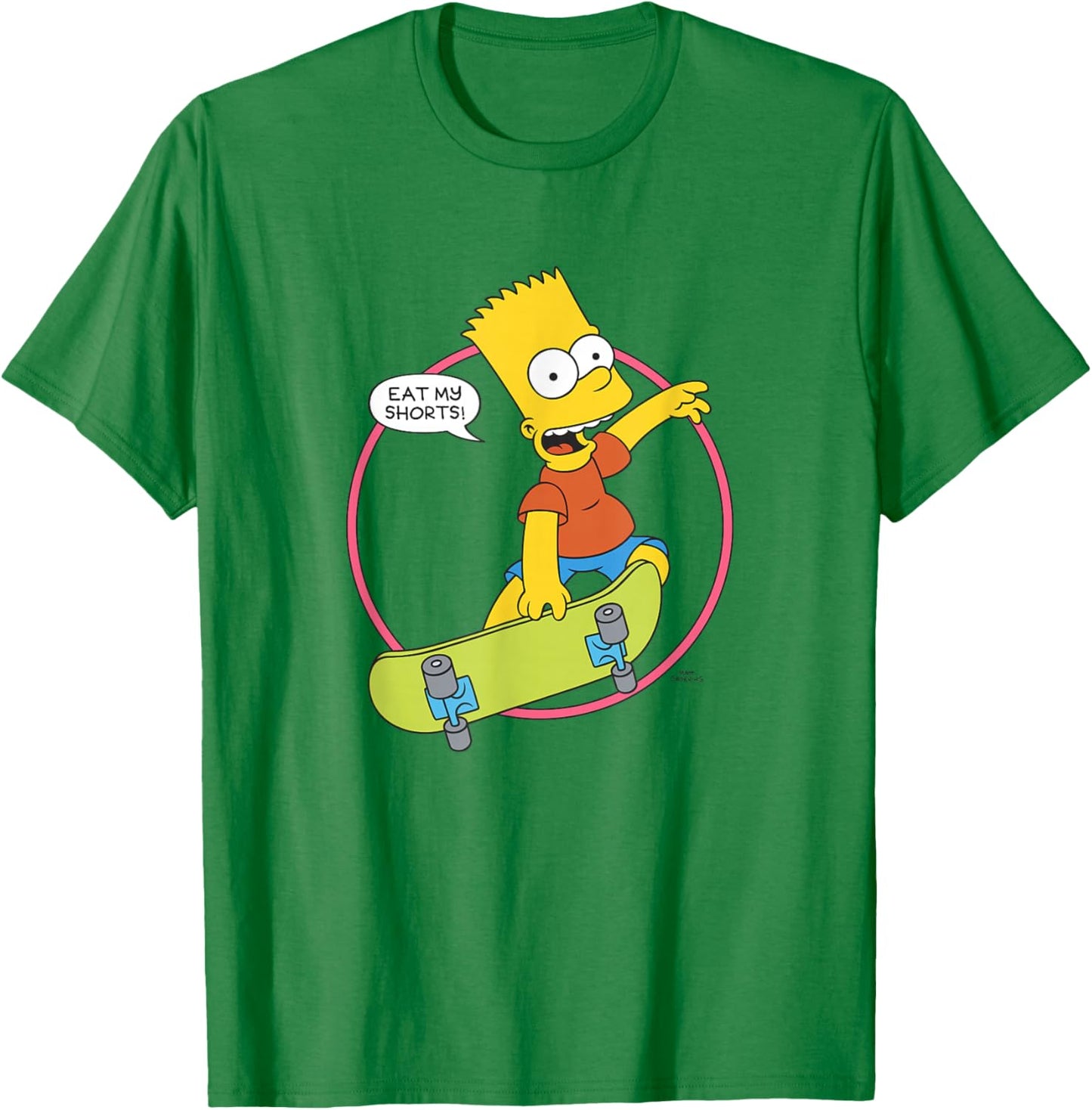 The Simpsons Bart Simpson Eat My Shorts T-Shirt - T-Shirt | Irish Green