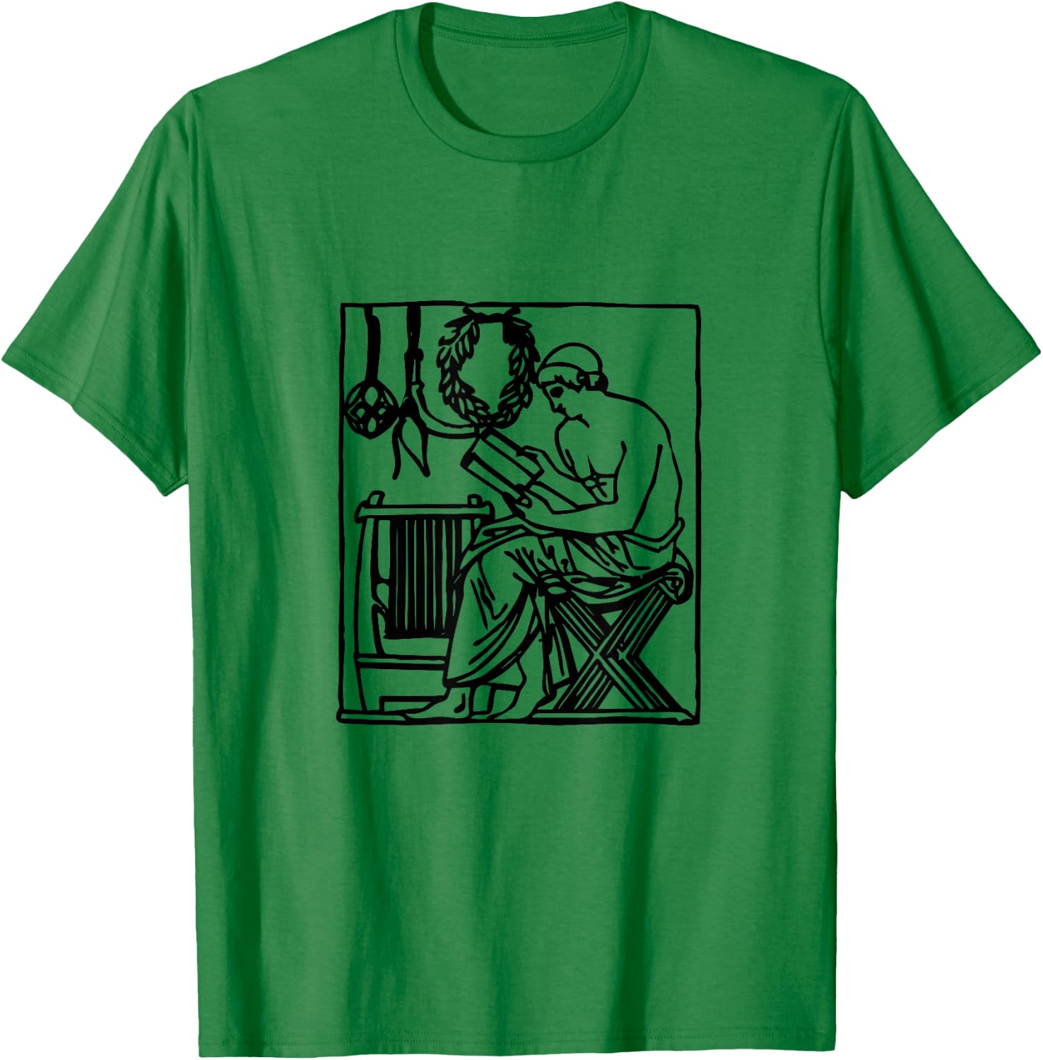 Roman Librarian Library Greek Reading Book Classics T-Shirt - T-Shirt | Irish Green