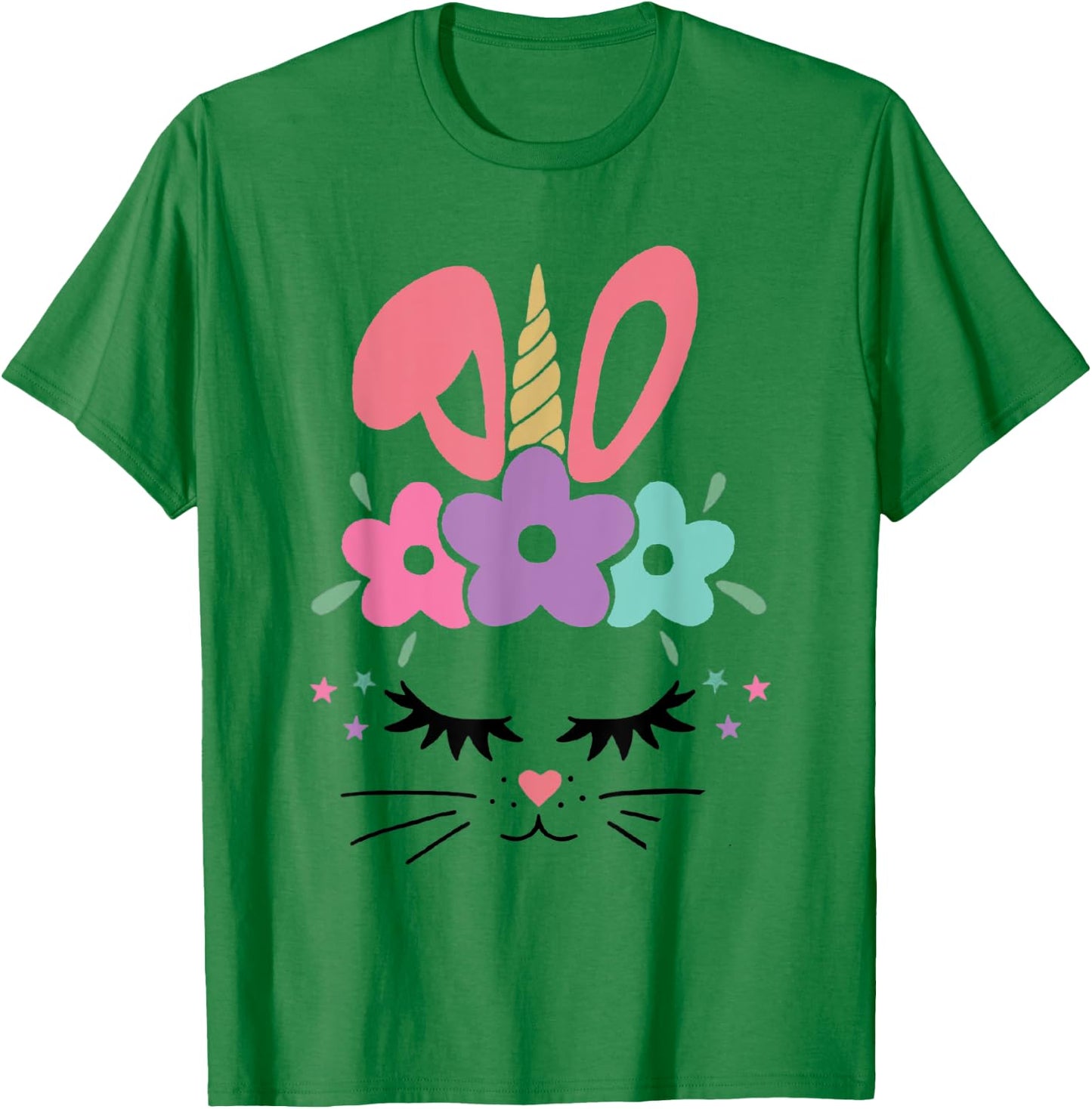 Bunnycorn Bunny Unicorn Easter Eggs Happy Easter Kids T-Shirt - T-Shirt | Irish Green