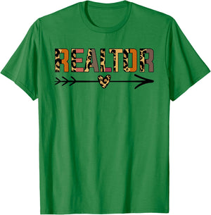 jNQo Leopard Realtor Real Estate Realtor Life Women T-Shirt - T-Shirt | Irish Green