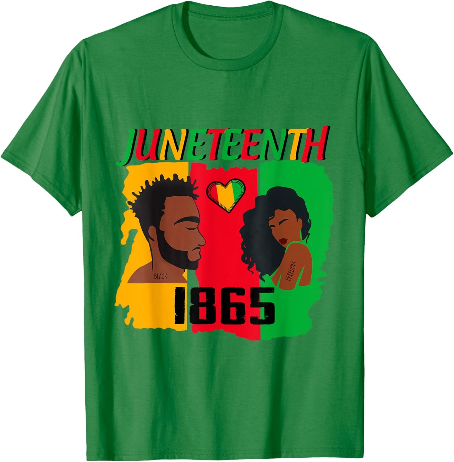 Juneteenth Couple Juneteenth Men Juneteenth Women T-Shirt - T-Shirt | Irish Green