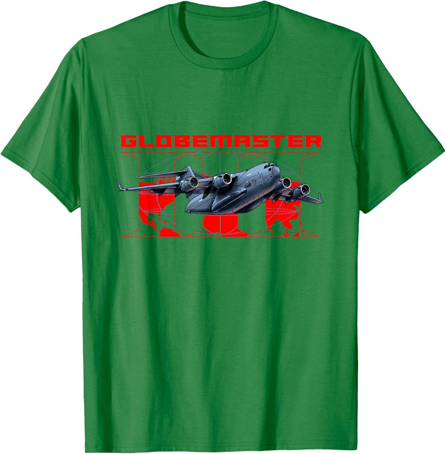 Globemaster III Military Cargo Airplane T-Shirt - T-Shirt | Irish Green