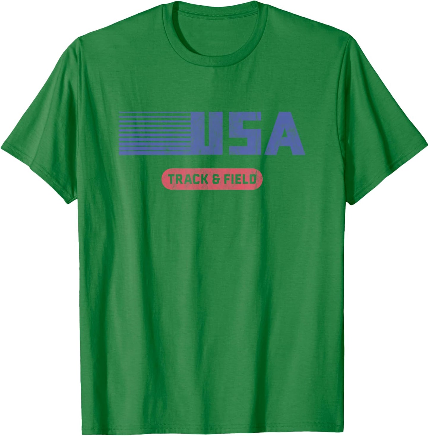 Retro USA 2020 Team American Track & Field Vintage T-Shirt - T-Shirt | Irish Green