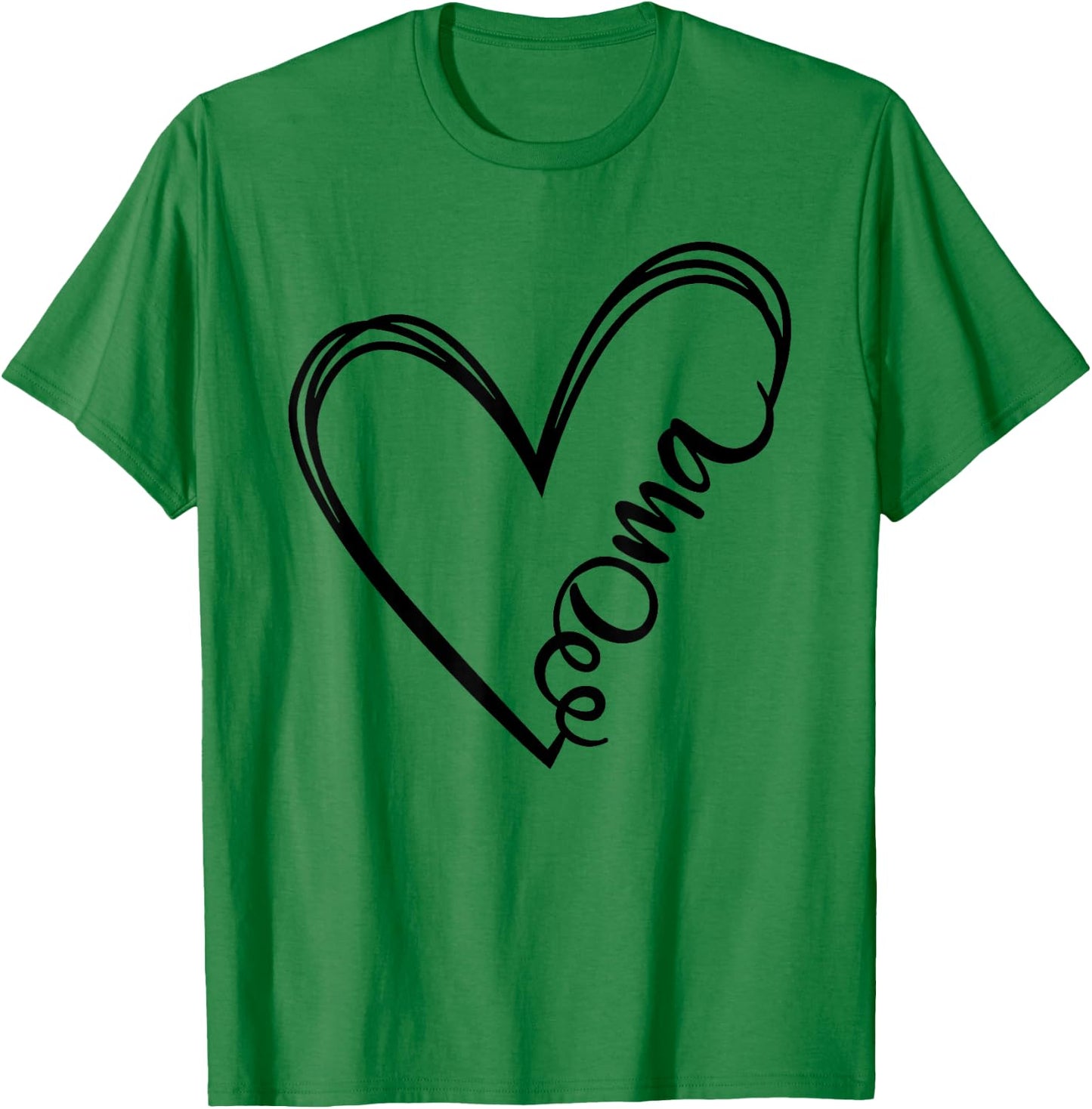 Oma Heart Grandma Women German Christmas Mother's Day T-Shirt - T-Shirt | Irish Green