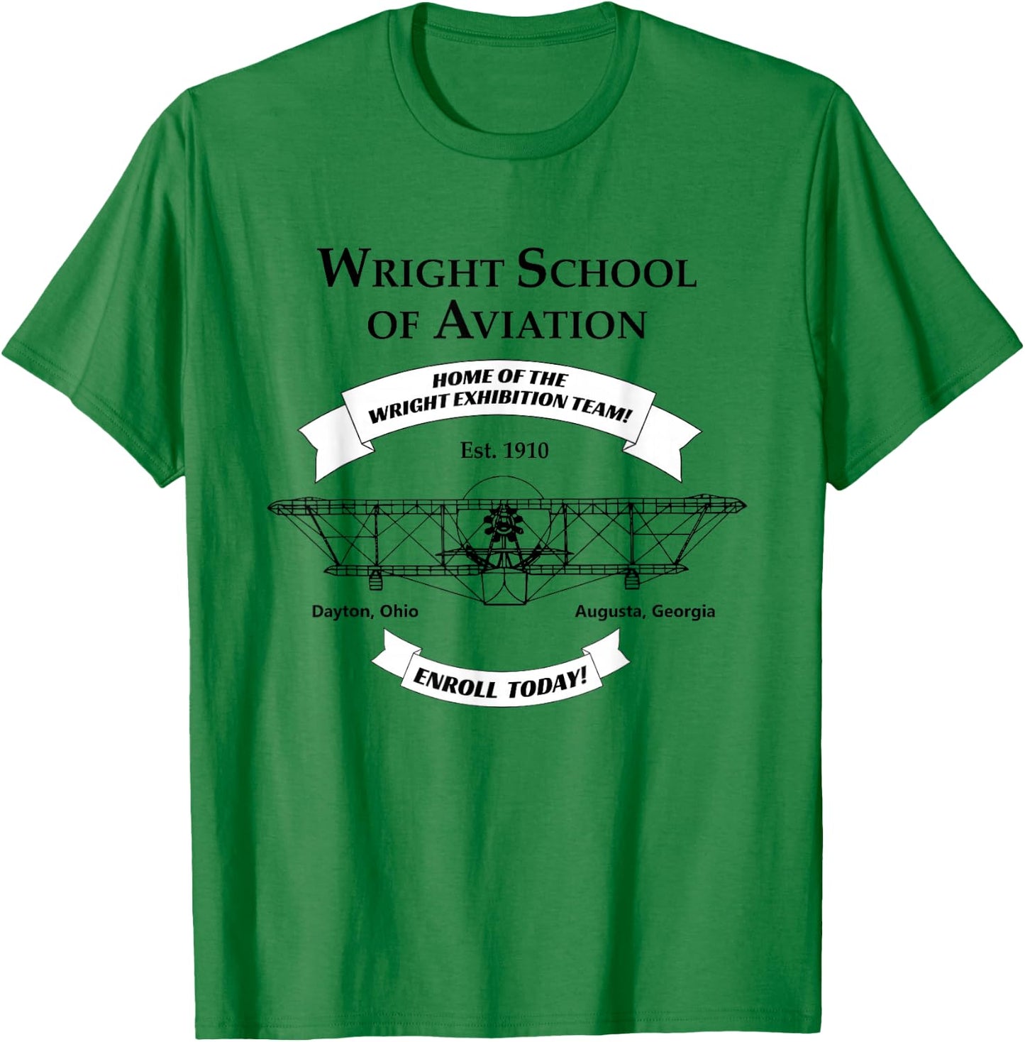 Wright Brothers Bros. First Airplane Aviation Pilot T-Shirt - T-Shirt | Irish Green