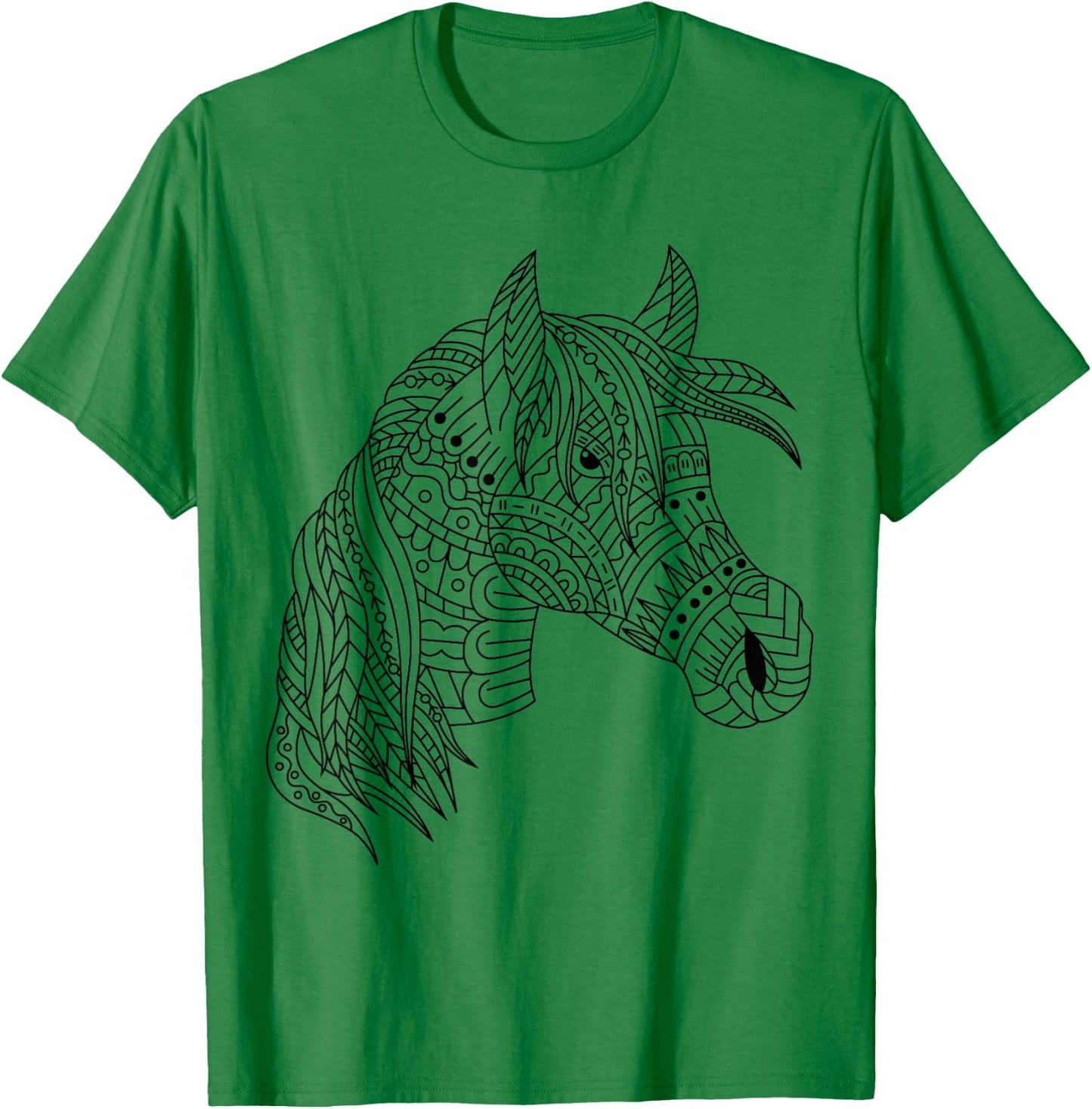 Cute horse to paint and color in for children T-Shirt - T-Shirt | Irish Green