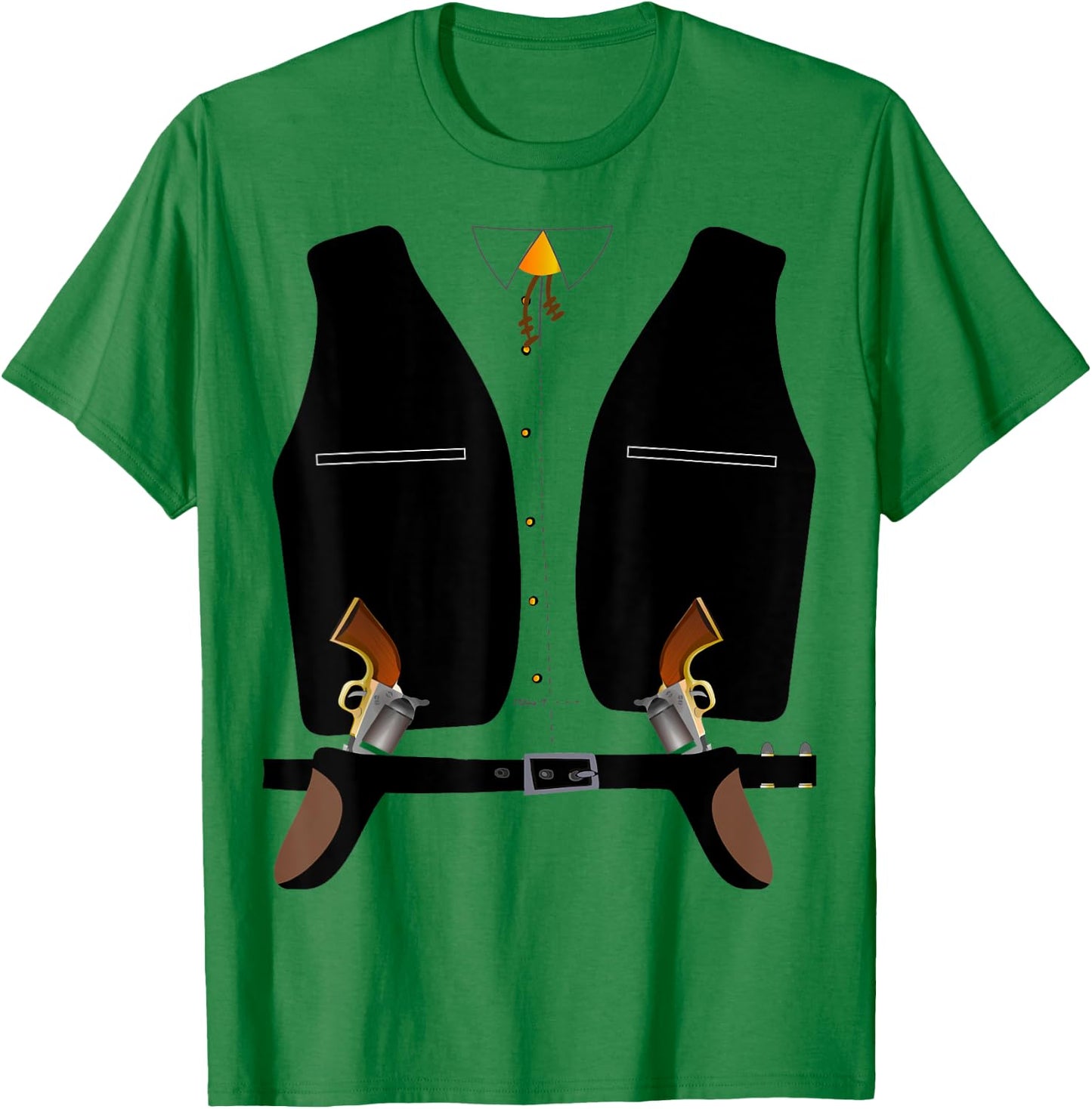 Old Style Western Cowboy, Bandit, Sheriff Halloween Costume T-Shirt - T-Shirt | Irish Green