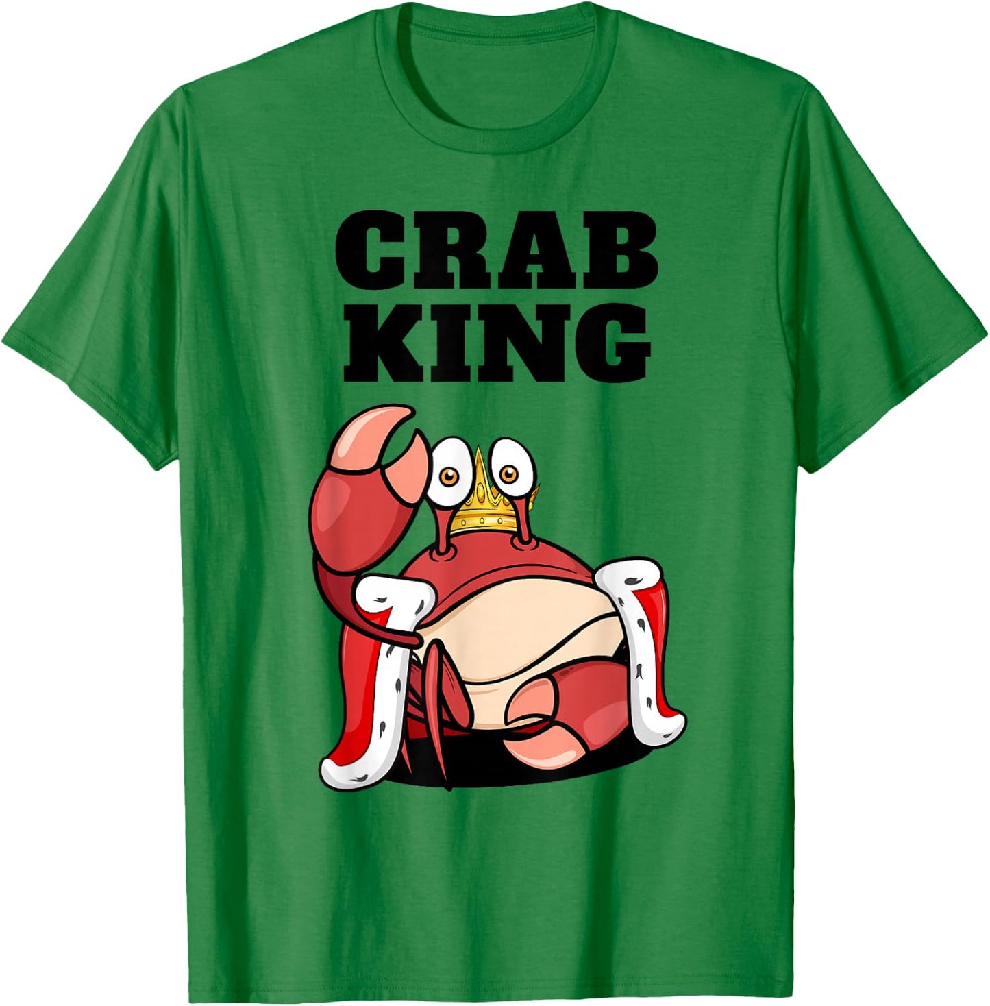 Crab Shirts for Boys | Crab King | Boys Crab T-Shirt - T-Shirt | Irish Green