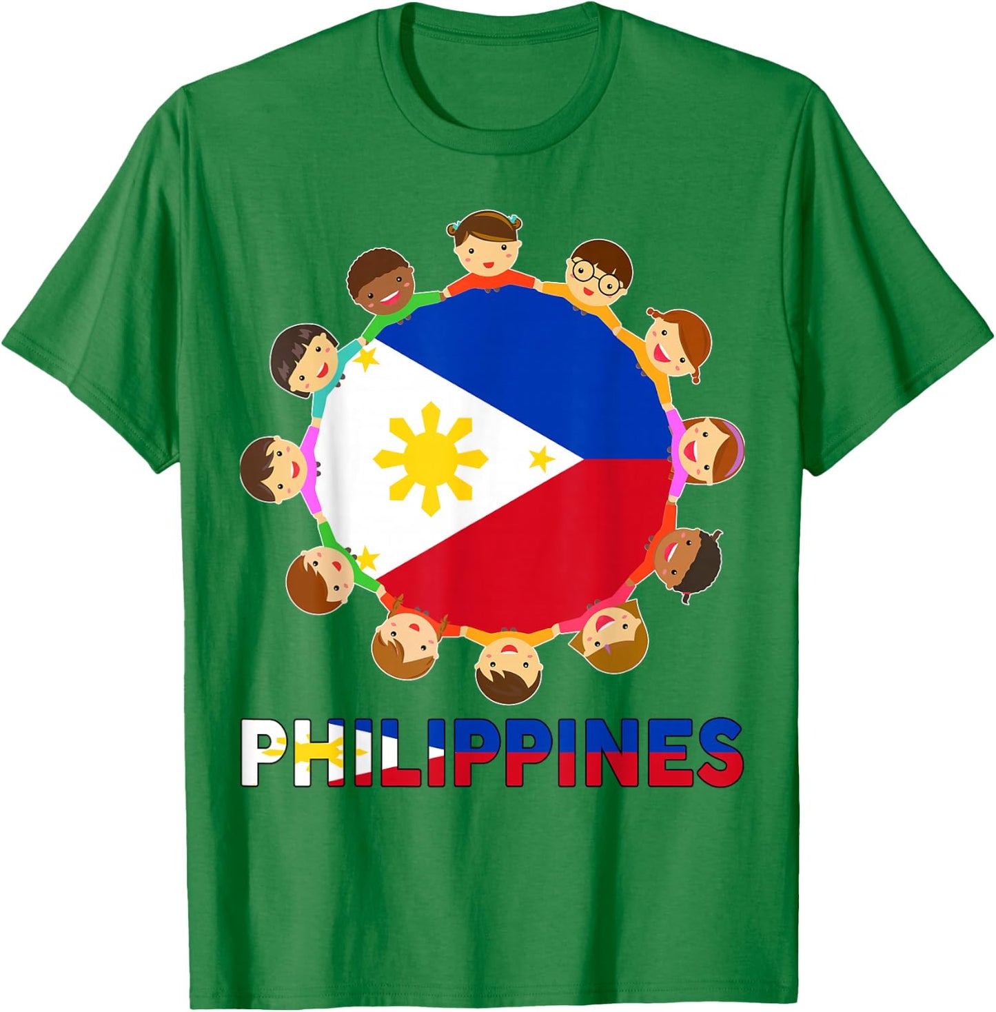 Toddler Filipino Filipina Girl Kid Men Philippine Flag T-Shirt - T-Shirt | Irish Green