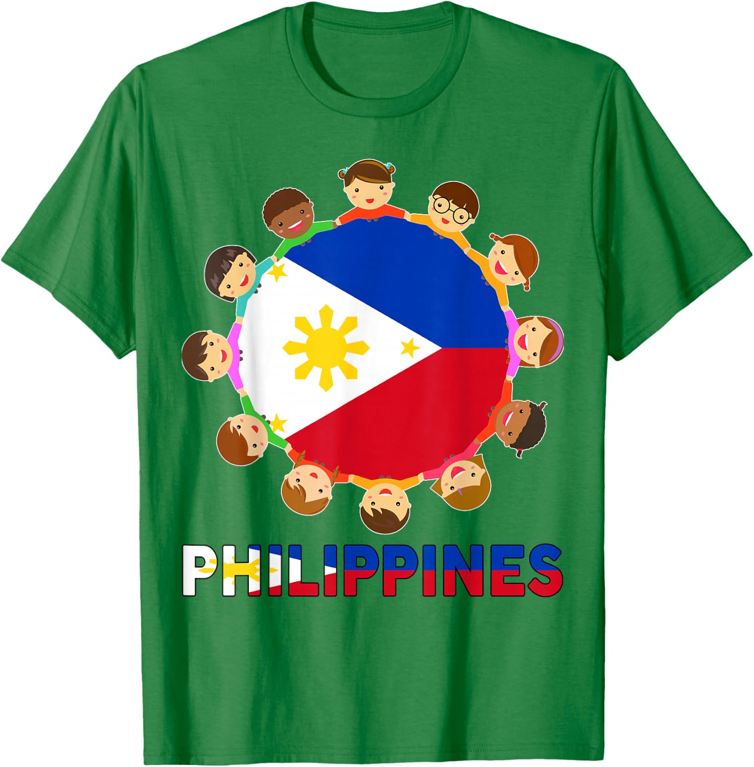 Toddler Filipino Filipina Girl Kid Men Philippine Flag T-Shirt - T-Shirt | Irish Green