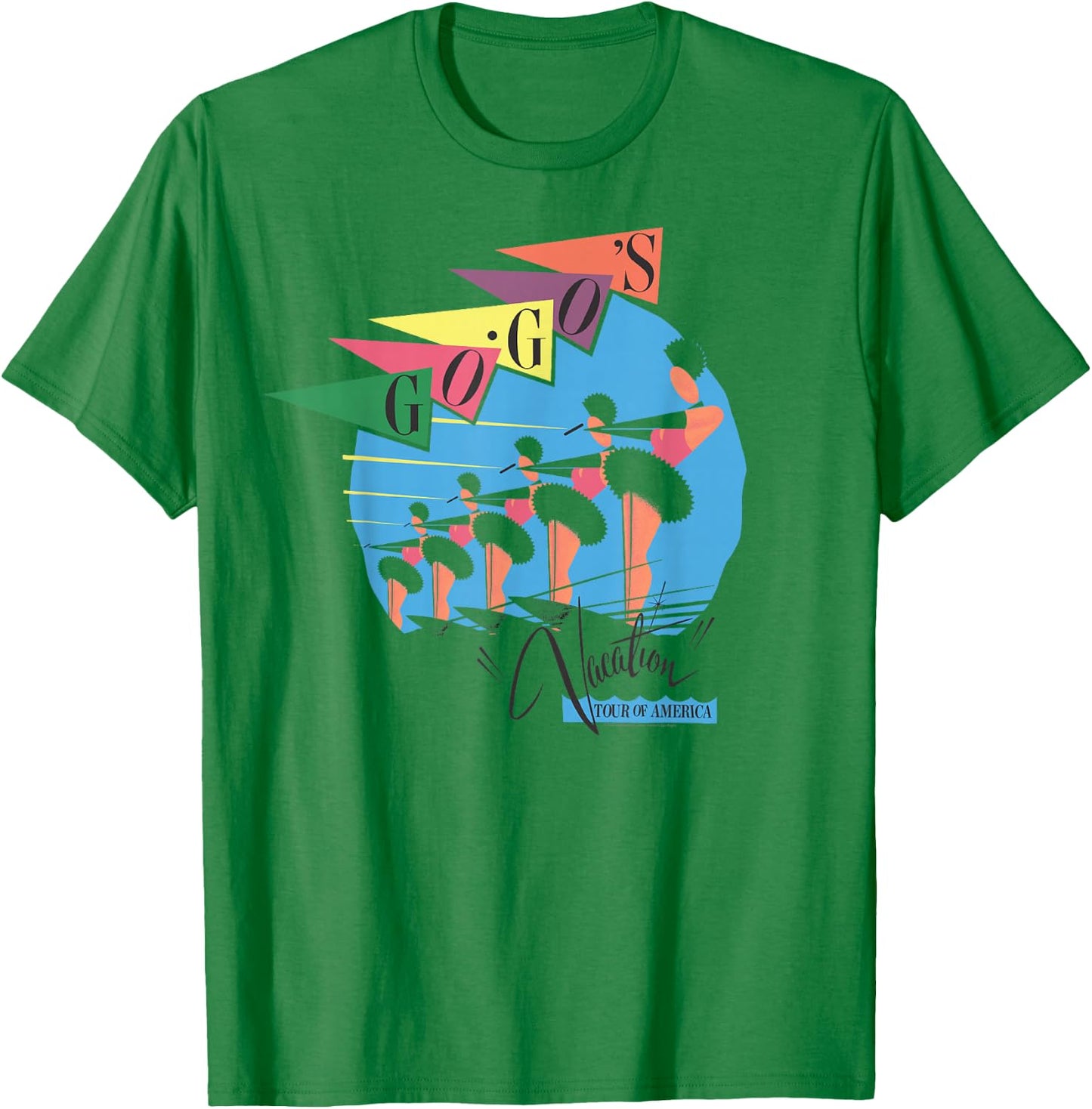 The Go-Go's - Vacation Retro T-Shirt - T-Shirt | Irish Green