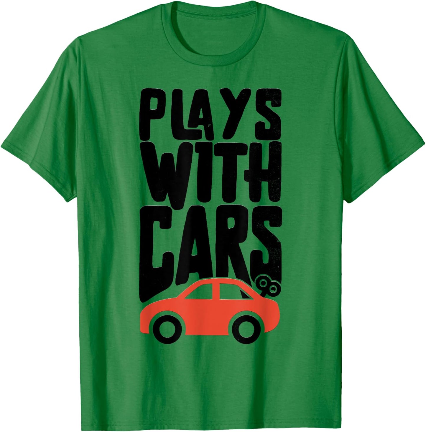 Plays With Cars Father And Son Matching T-Shirt - T-Shirt | Irish Green