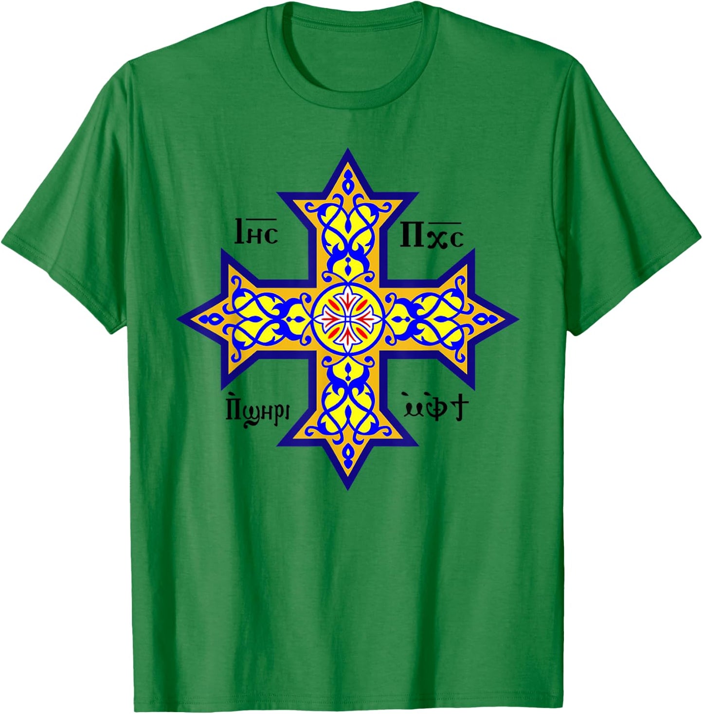 Coptic Cross T-Shirt - T-Shirt | Irish Green