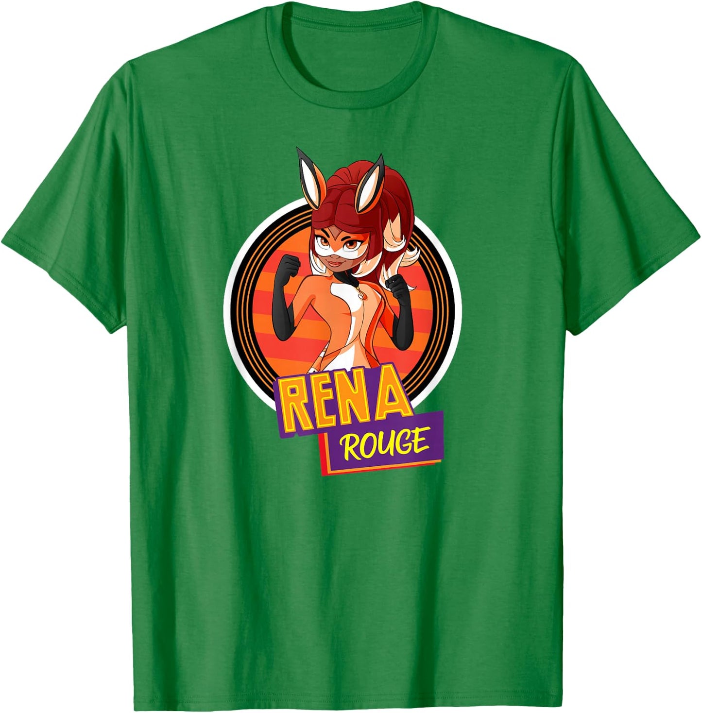 Miraculous Ladybug Orange Collection Rena Rouge Badge T-Shirt - T-Shirt | Irish Green
