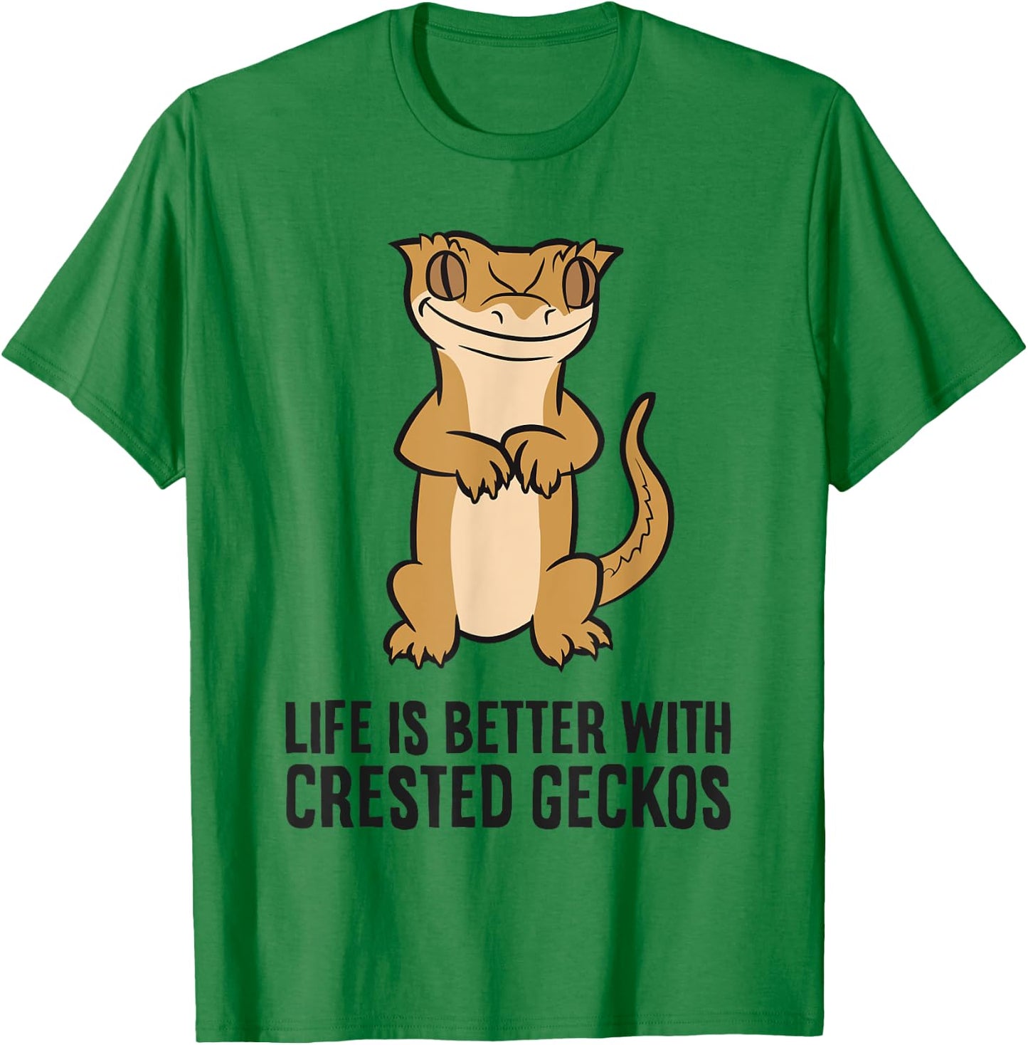 Crested Gecko Pet Life Is Better With Crested Geckos T-Shirt - T-Shirt | Irish Green