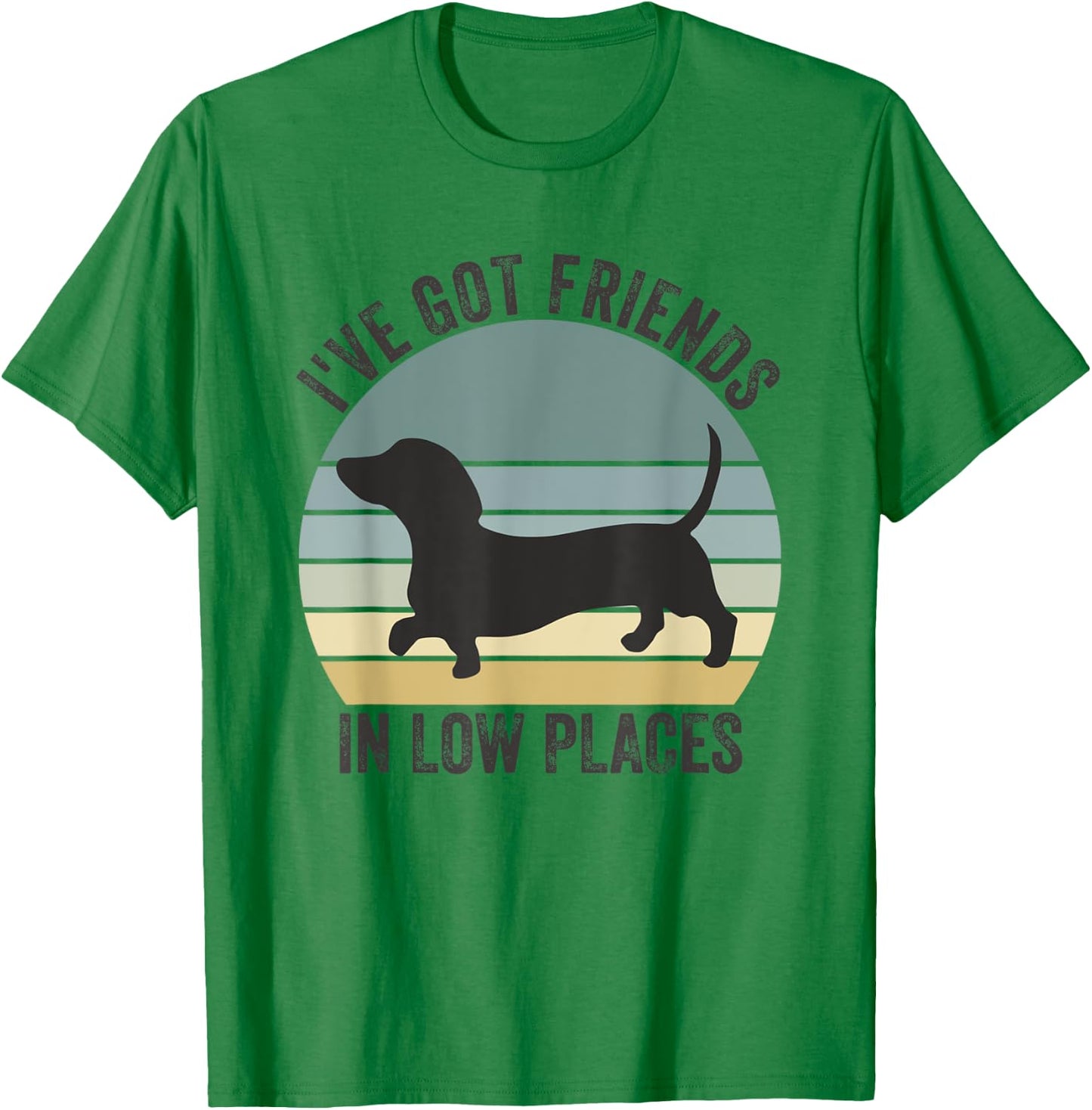 Dachshund I've Got Friends In Low Places Dog T-Shirt - T-Shirt | Irish Green