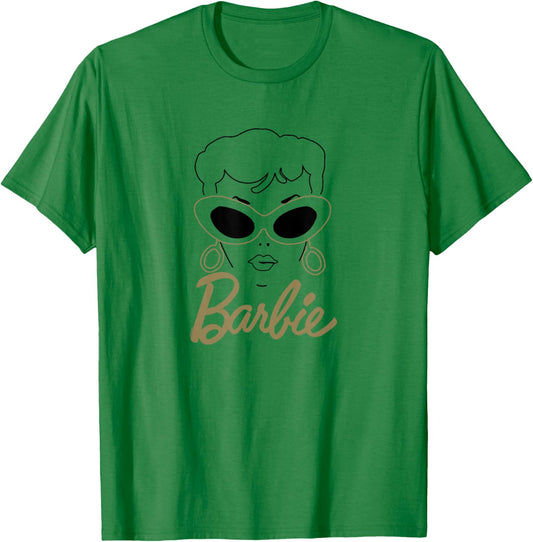 Barbie - Vintage Gold Glasses T-Shirt - T-Shirt | Irish Green