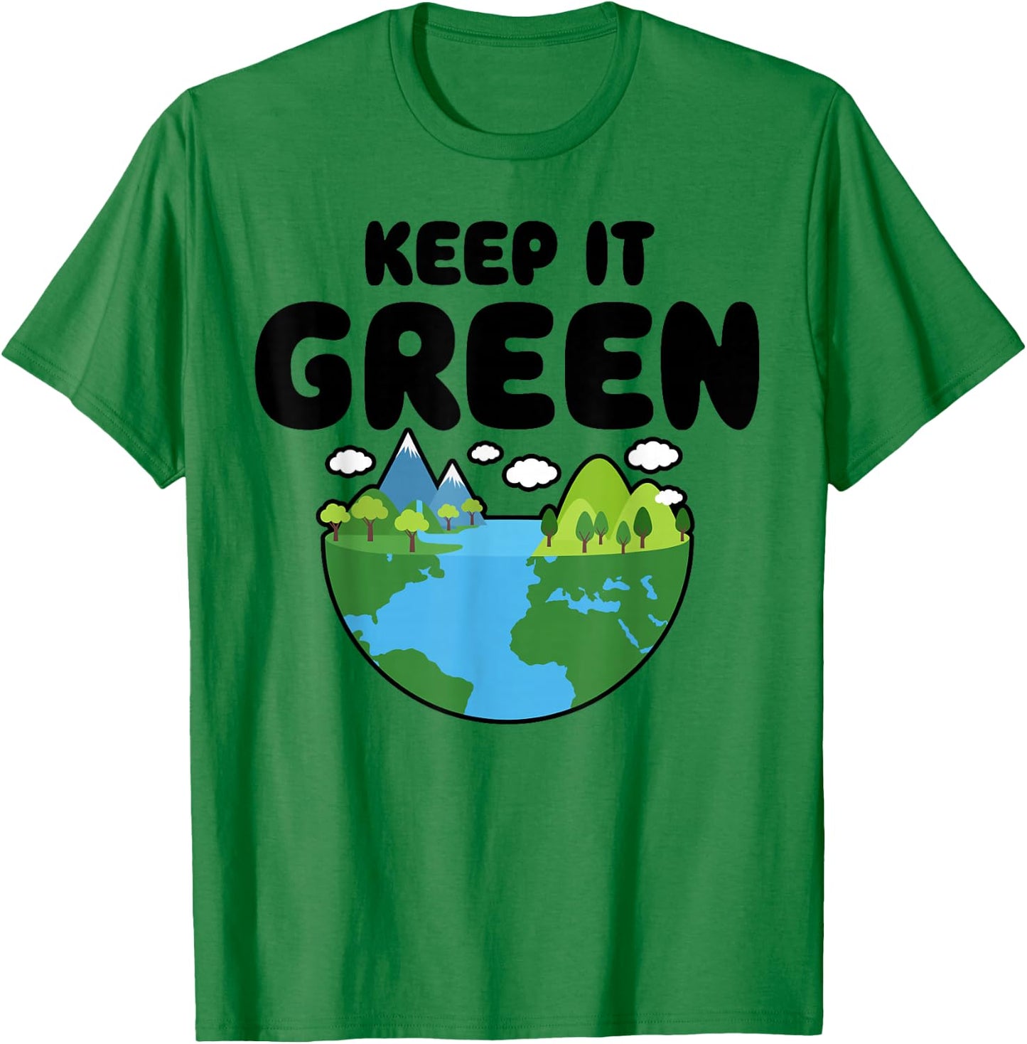 Keep It Green Earth Day Planet Environmental Awareness Retro T-Shirt - T-Shirt | Irish Green