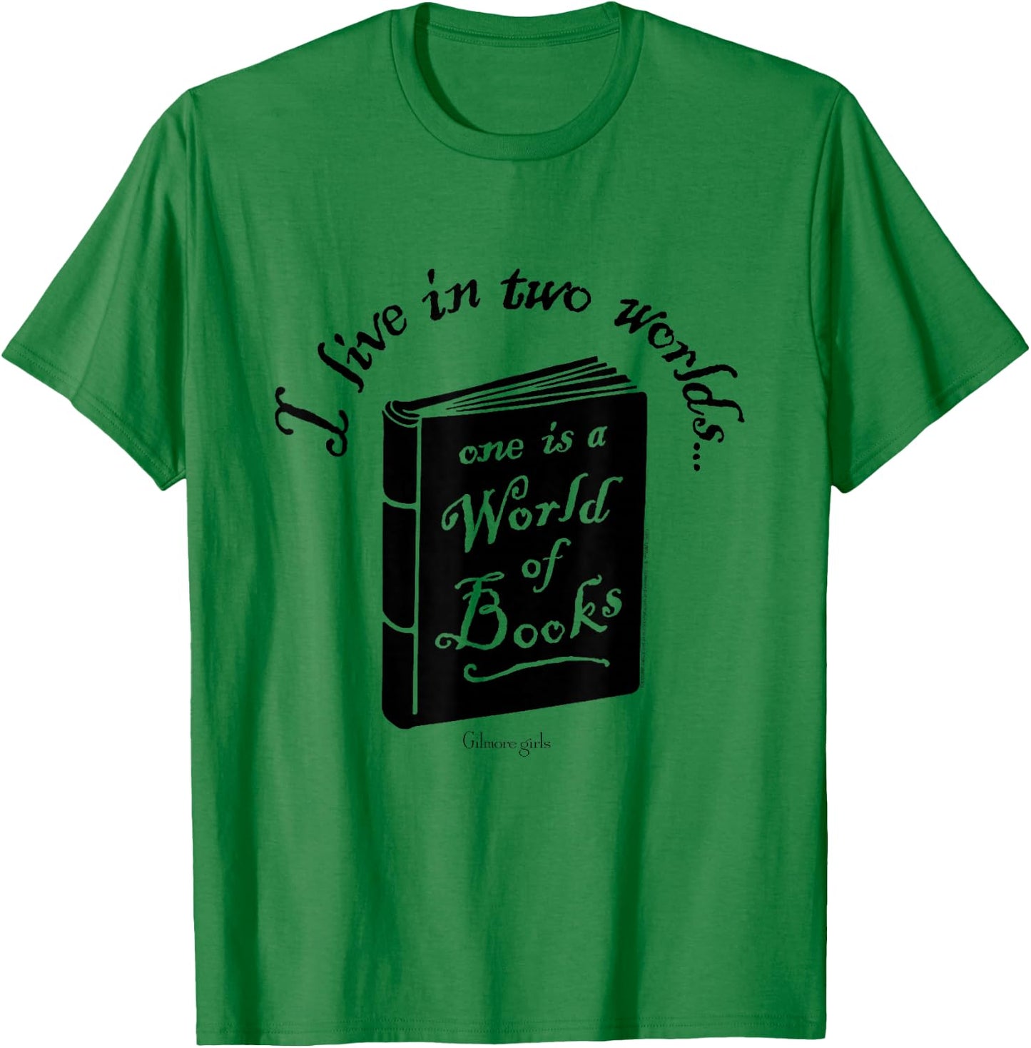 Gilmore Girls A World of Books Illustration TV Show T-Shirt - T-Shirt | Irish Green