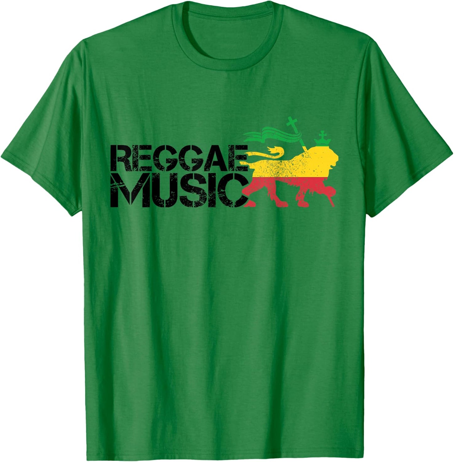 Reggae Music Rastafari Lion of Judah Jamaica Rasta Gift T-Shirt - T-Shirt | Irish Green