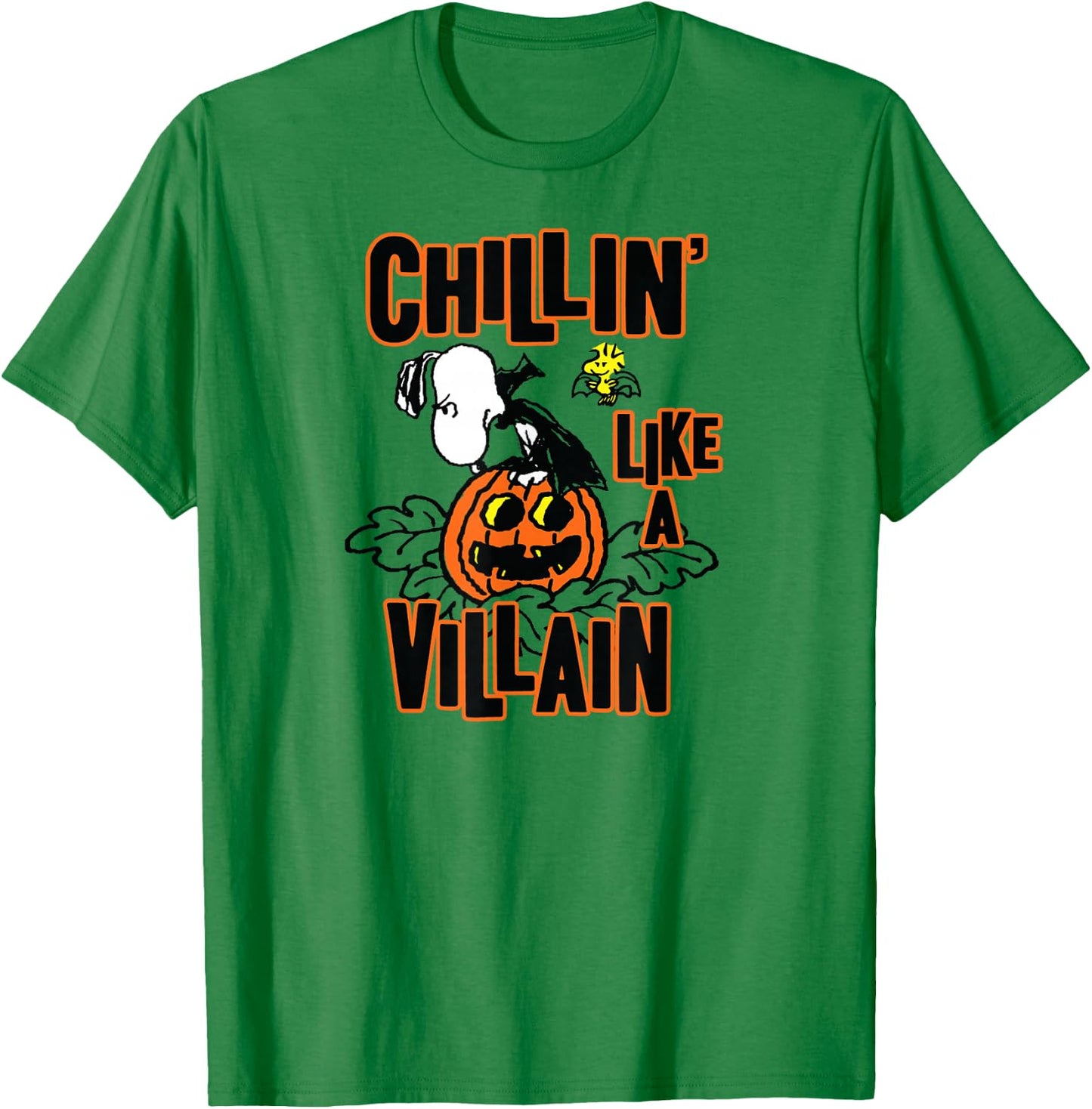 Peanuts Snoopy Chillin' Like A Villain T-Shirt - T-Shirt | Irish Green