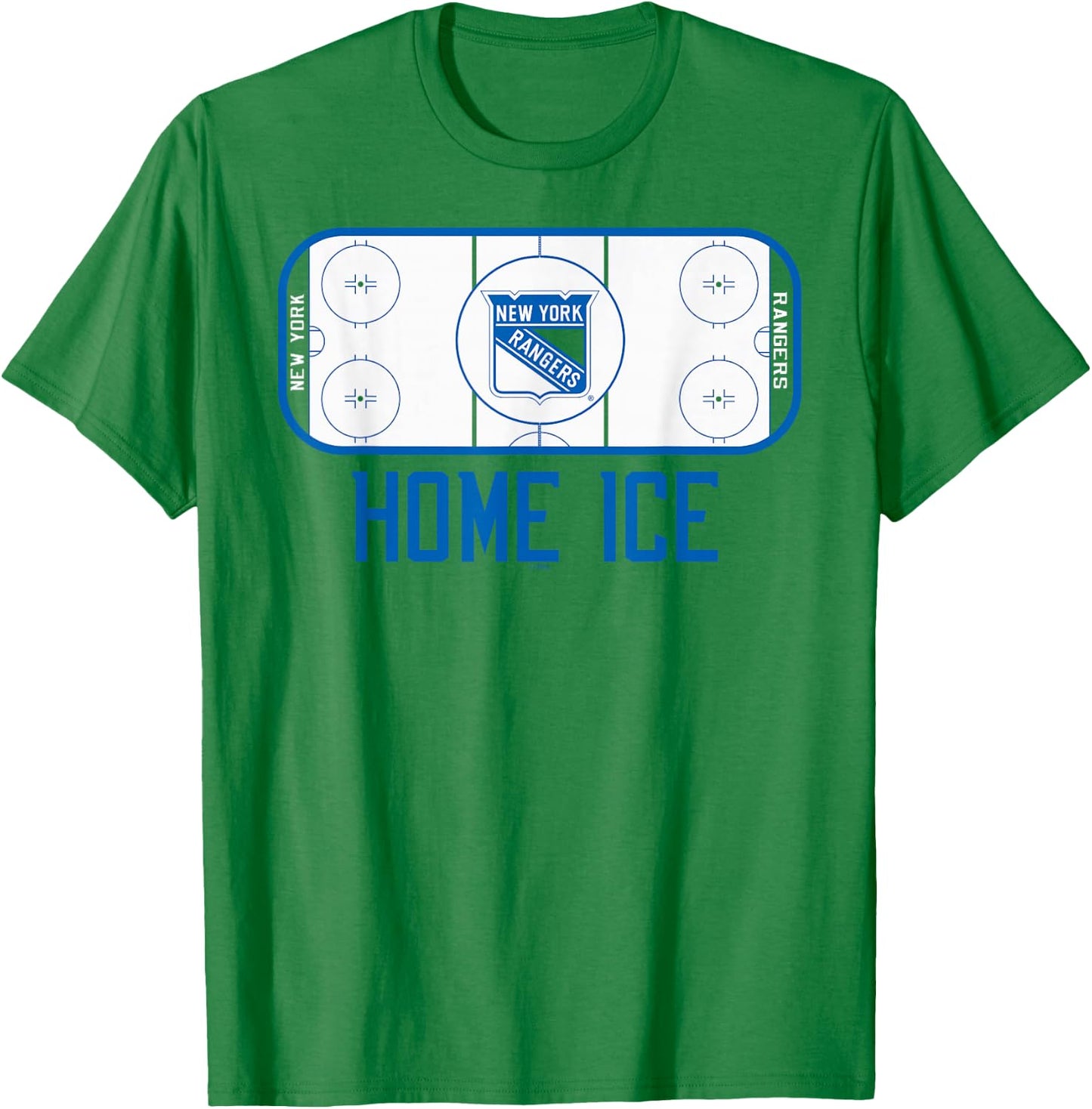 New York Rangers Home Ice Red Officially Licensed T-Shirt - T-Shirt | Irish Green