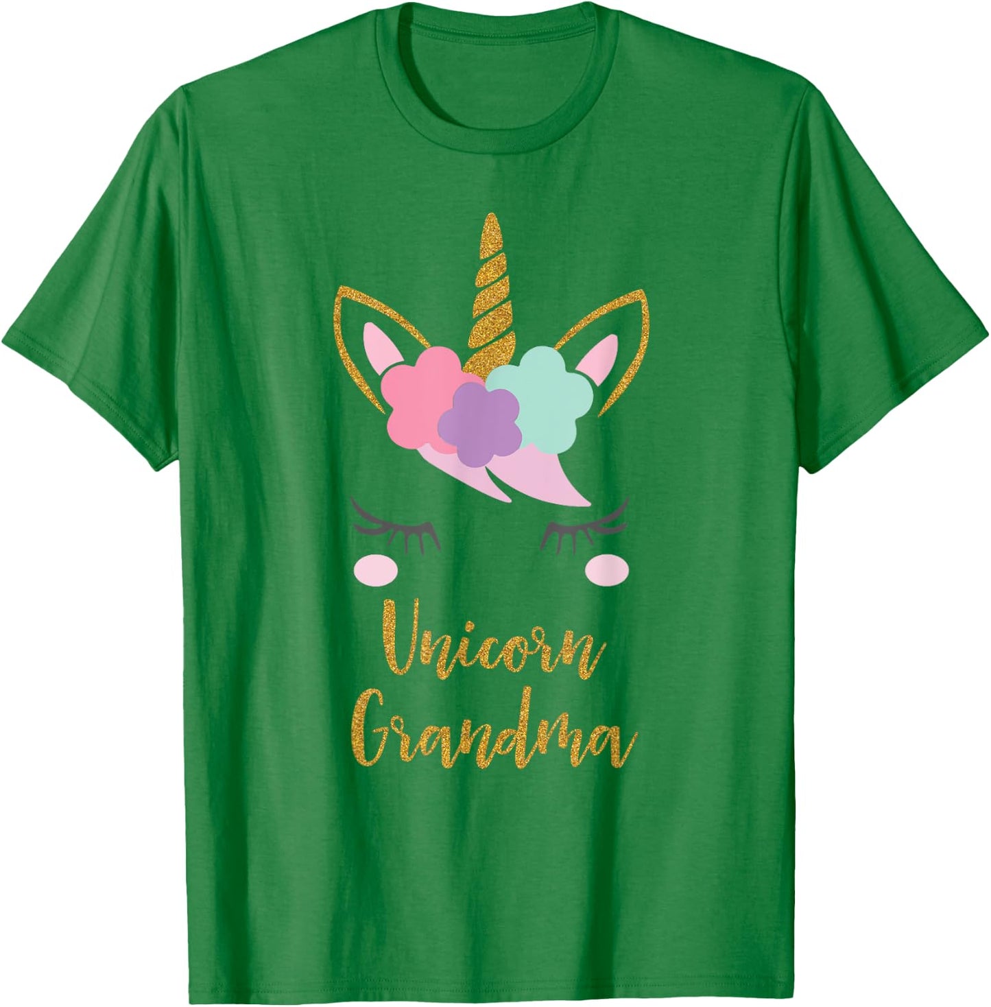 Unicorn Grandma Shirt, Grandma of the Birthday Girl Gift T-Shirt - T-Shirt | Irish Green