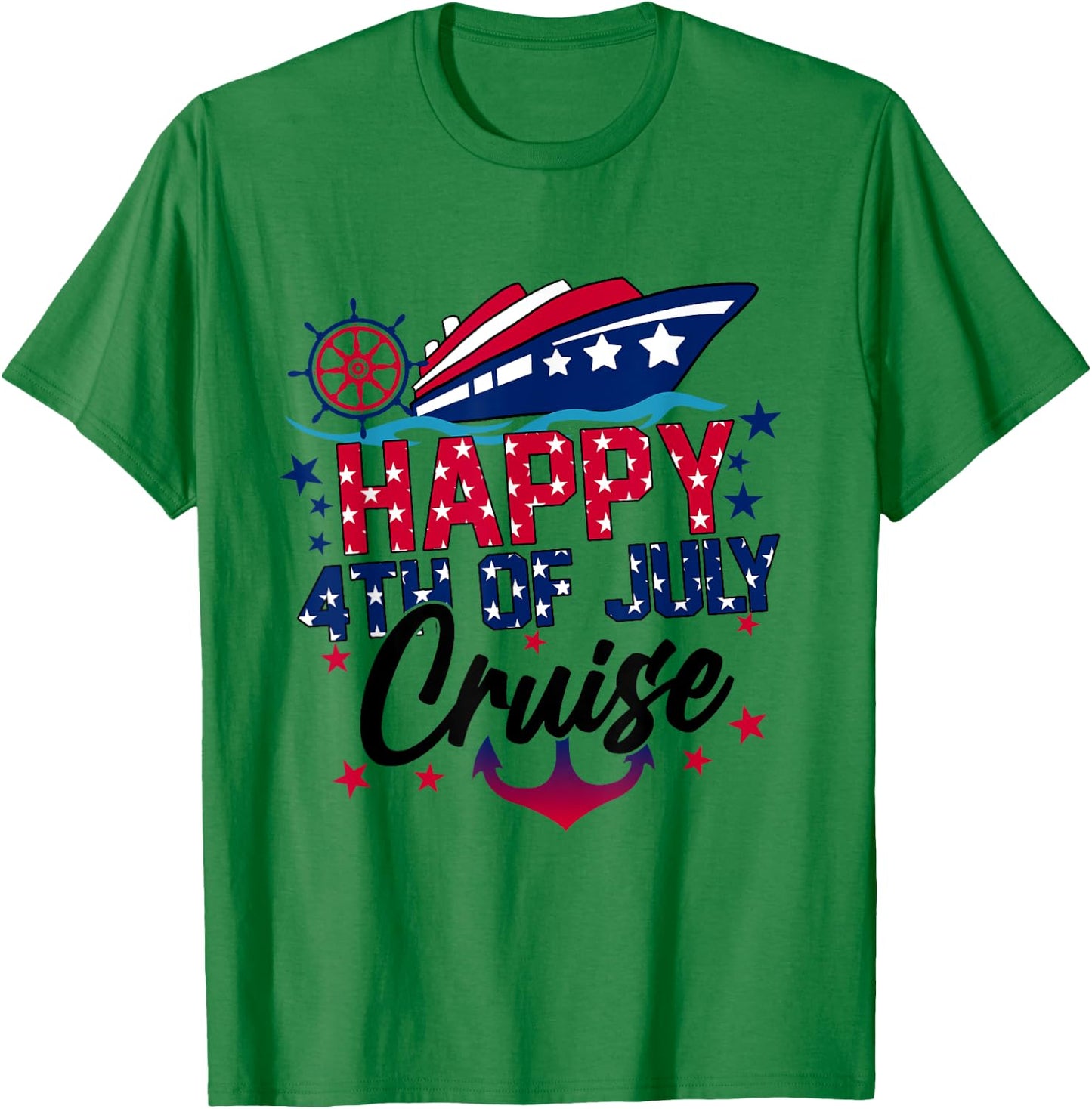 Happy 4th Of July Cruise Patriotic American Cruising Men T-Shirt - T-Shirt | Irish Green