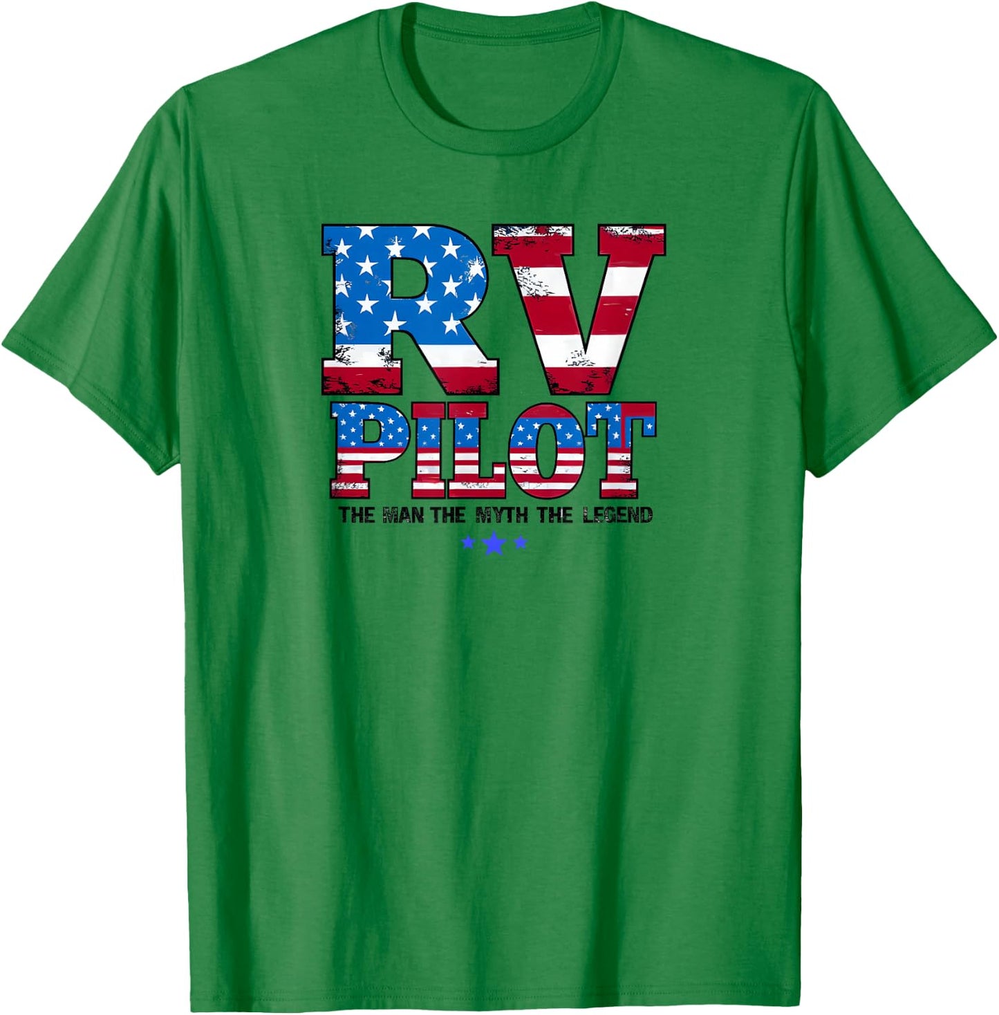 Patriotic RV Pilot | American Flag RV Driver Gift T-Shirt - T-Shirt | Irish Green