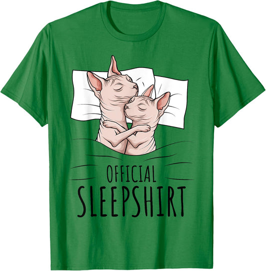 Sphynx Cat Hairless Cat Sphinx Official Sleepshirt T-Shirt - T-Shirt | Irish Green