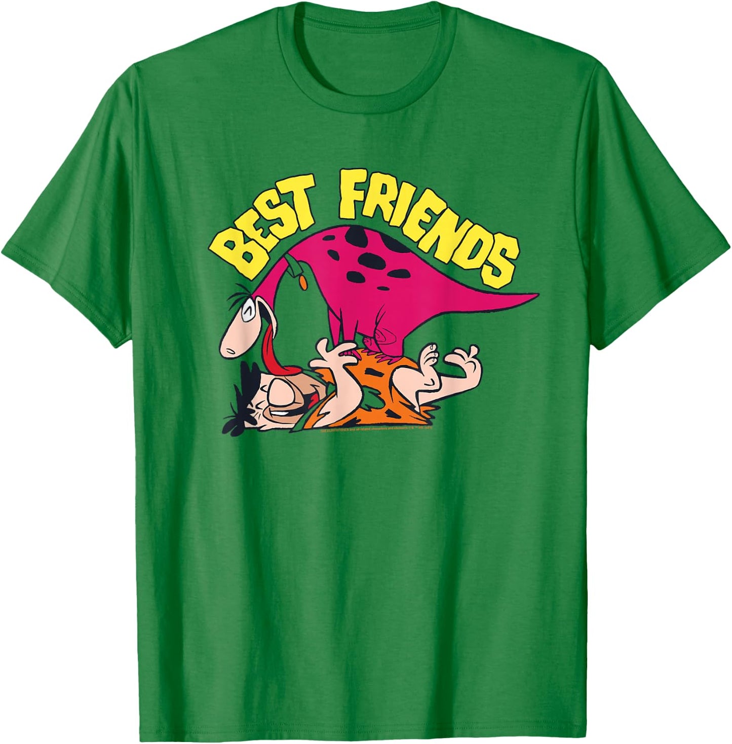 The Flintstones Dino Fred Best Friends T-Shirt - T-Shirt | Irish Green