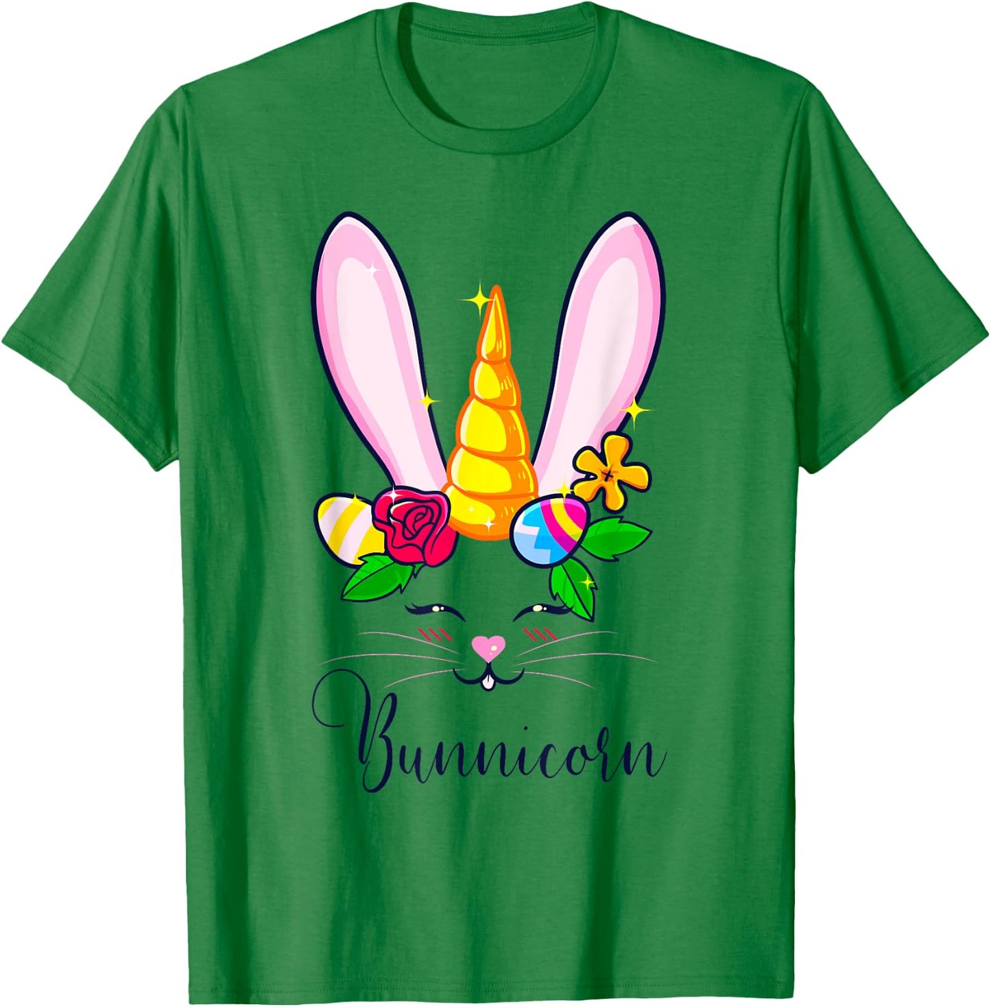 Bunnicorn Easter Bunny Unicorn Rabbit Cute Women Kids Girls T-Shirt - T-Shirt | Irish Green