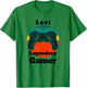 Levi Legendary Gamer Video Game Player Controller Vintage T-Shirt - T-Shirt | Irish Green