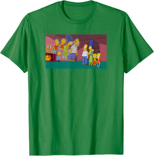 The Simpsons Treehouse Of Horror Halloween Ghost Family T-Shirt - T-Shirt | Irish Green
