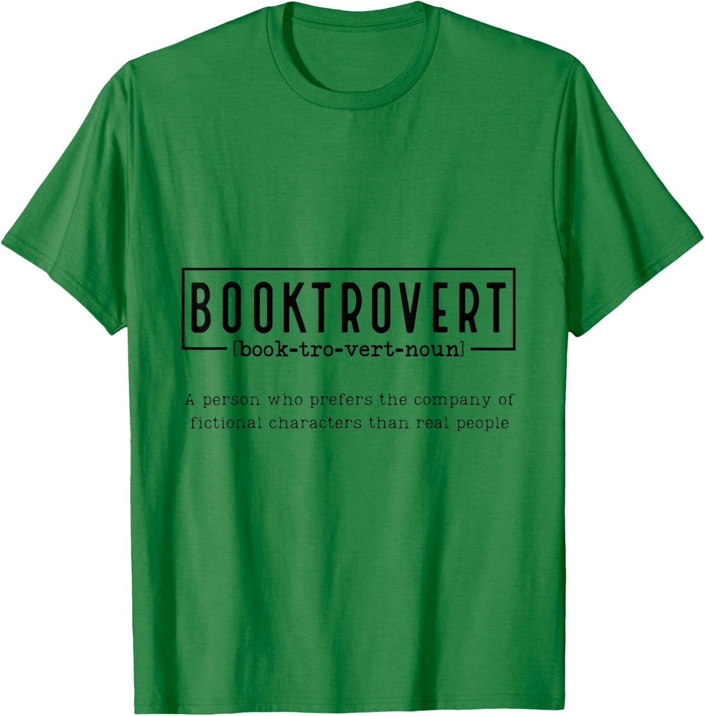 Booktrovert Definition Funny Booklovers Reading Bookworm T-Shirt - T-Shirt | Irish Green
