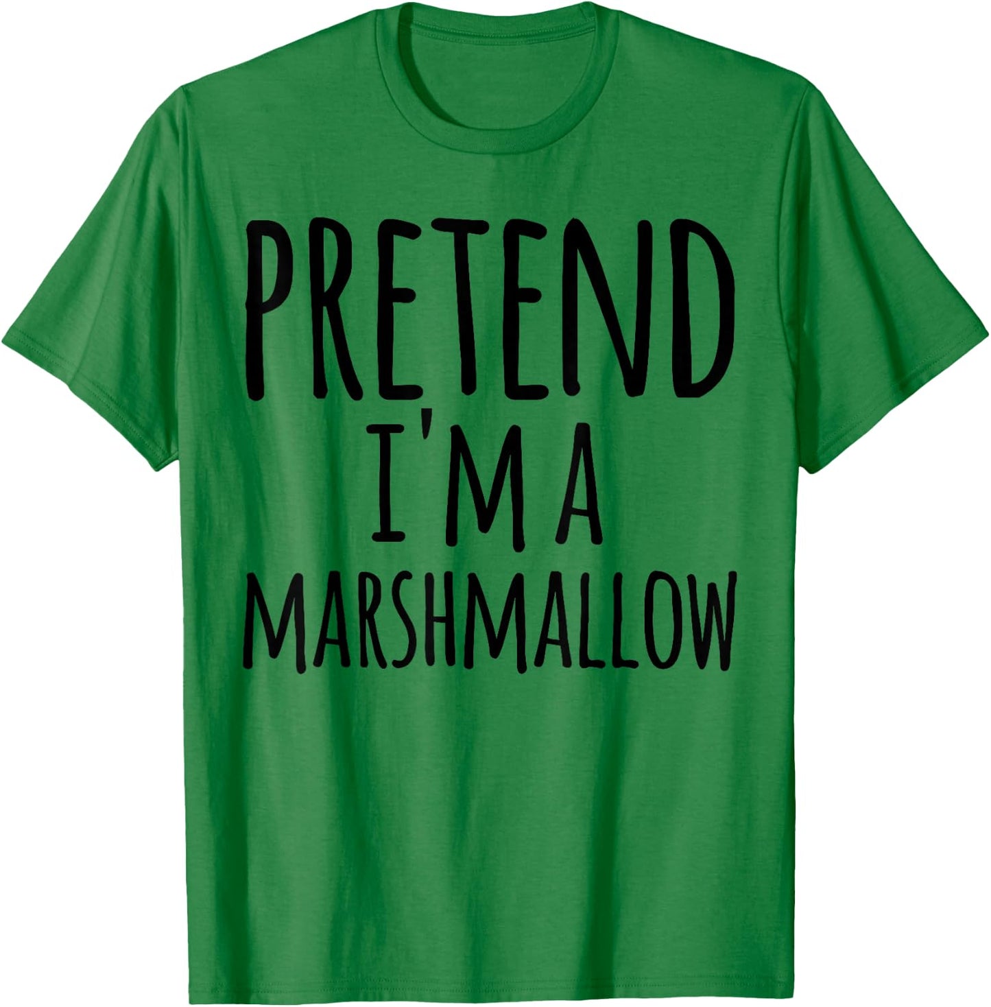 Pretend I'm A Marshmallow Costume Halloween Funny Lazy Easy T-Shirt - T-Shirt | Irish Green