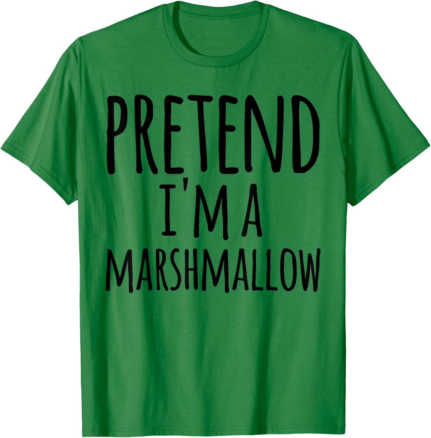 Pretend I'm A Marshmallow Costume Halloween Funny Lazy Easy T-Shirt - T-Shirt | Irish Green