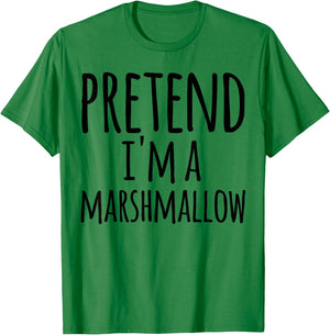 Pretend I'm A Marshmallow Costume Halloween Funny Lazy Easy T-Shirt - T-Shirt | Irish Green