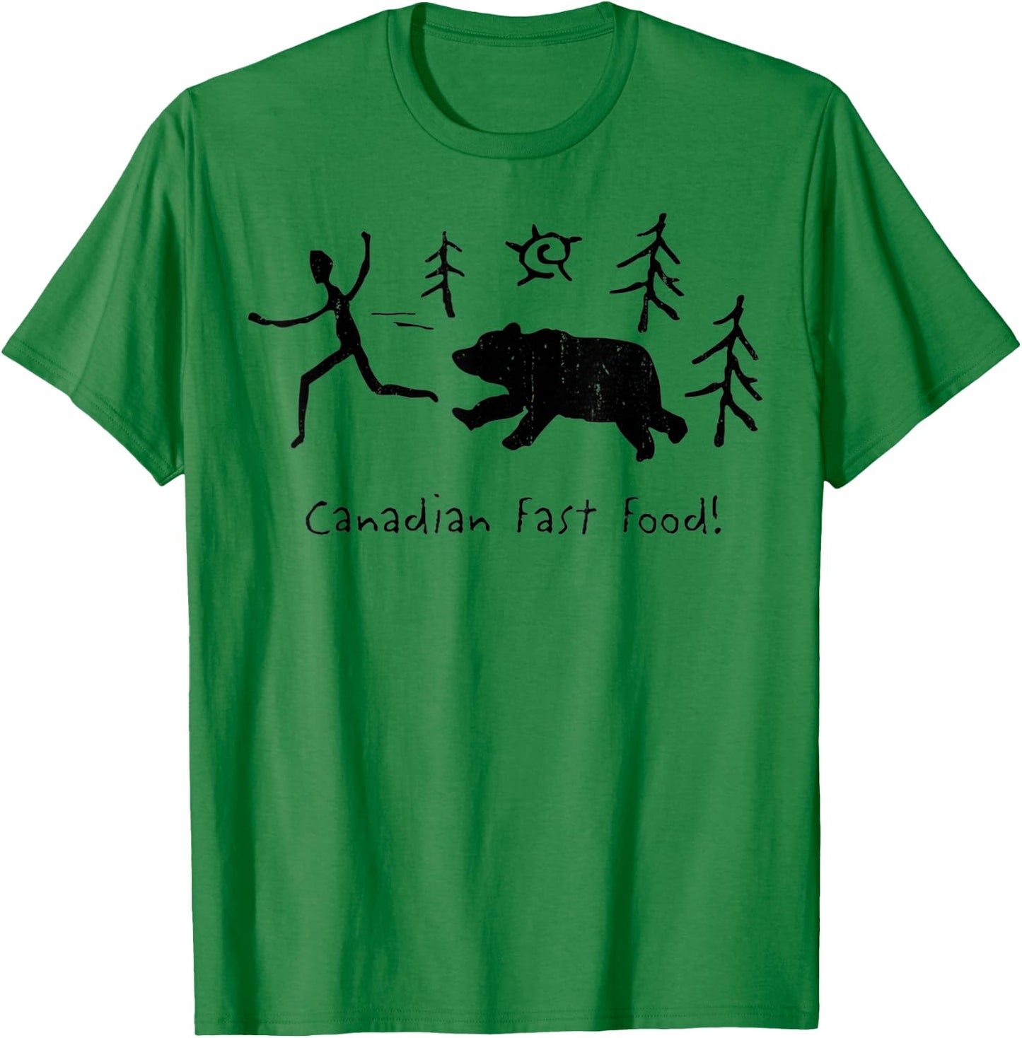 Canadian Fast Food Funny Bear Funny Cool Animal Present T-Shirt - T-Shirt | Irish Green