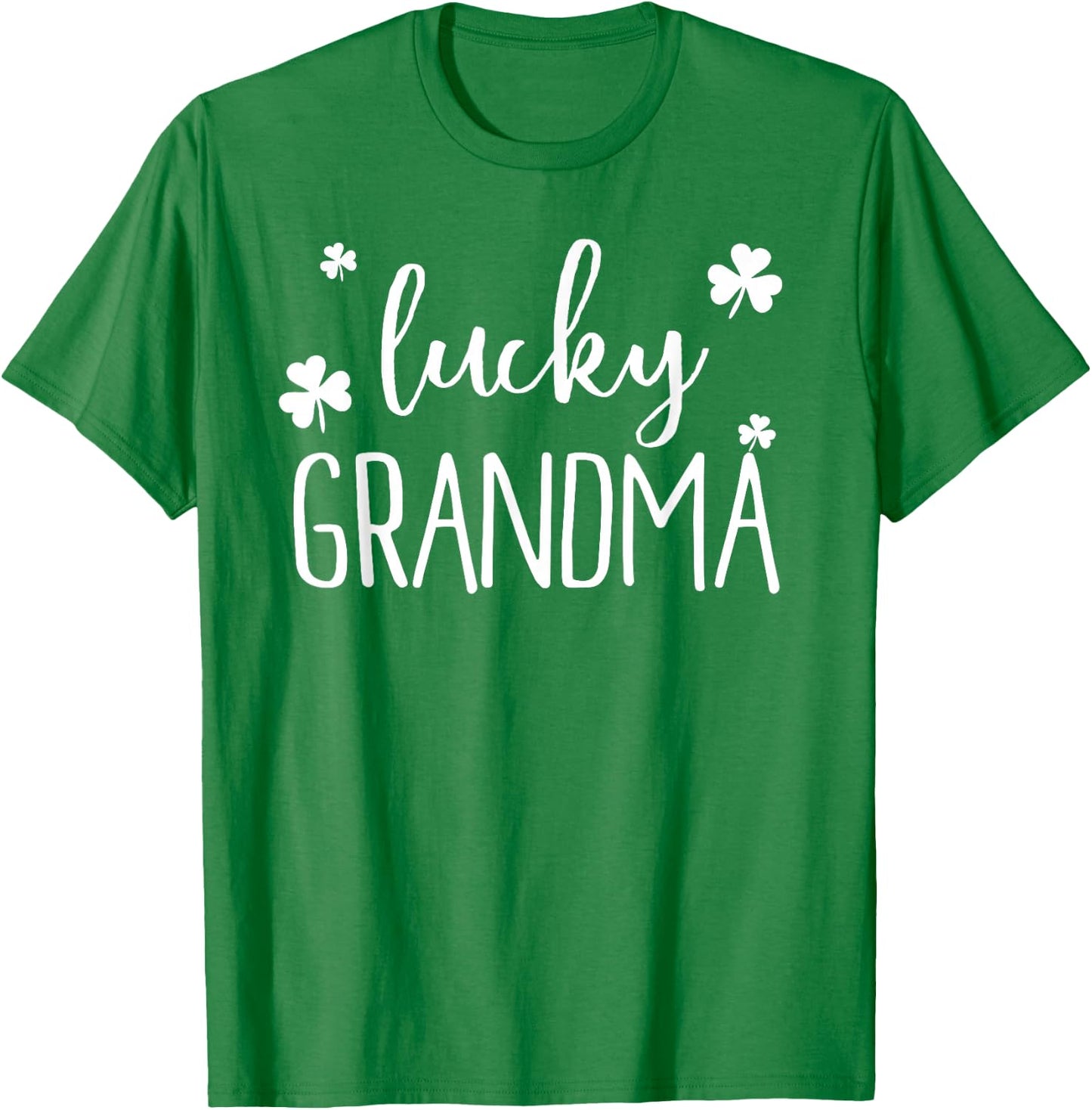 Lucky Grandma St. Patrick's Day Shirt Announcement Shirt T-Shirt - T-Shirt | Irish Green