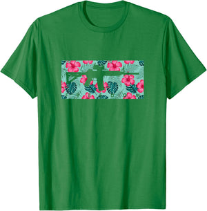 Tropical Gun Lover Firearm Beach Hawaiian Gift Aloha AR15 T-Shirt - T-Shirt | Irish Green
