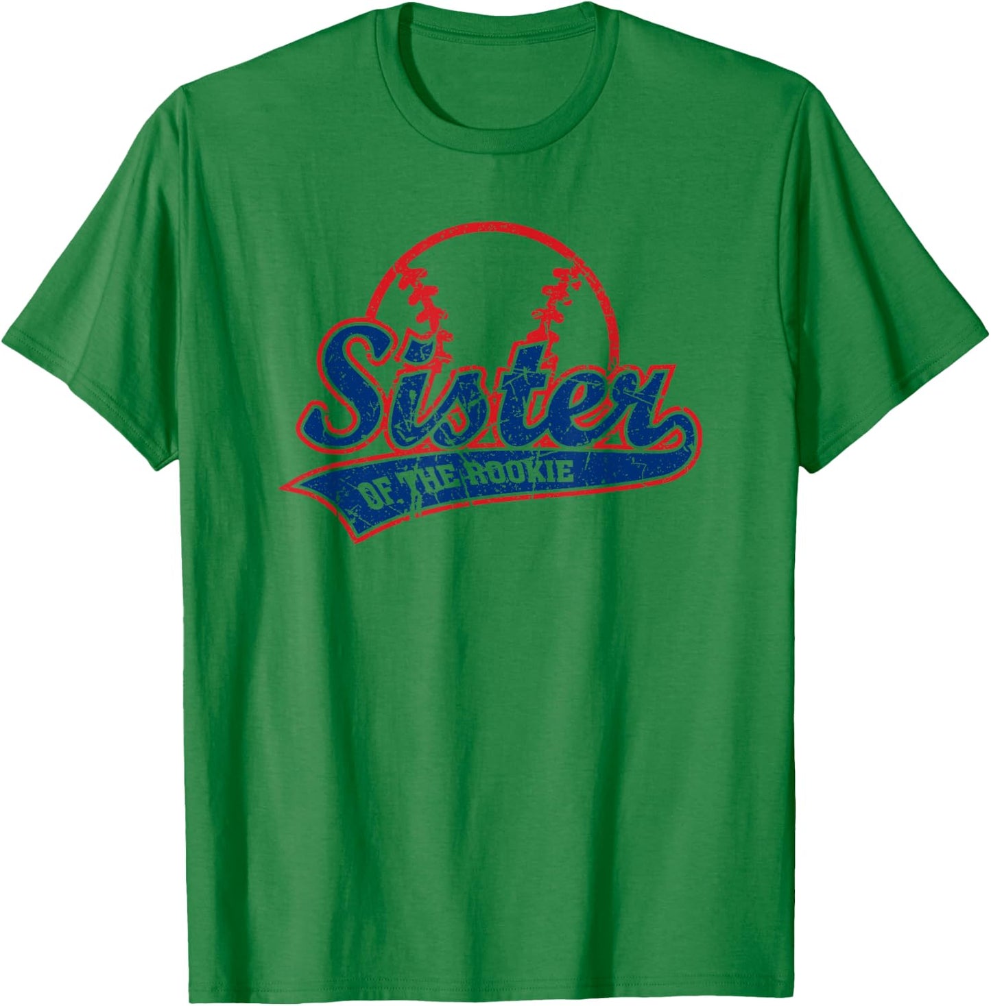 Funny Vintage Baseball Sister of The Rookie T-Shirt - T-Shirt | Irish Green