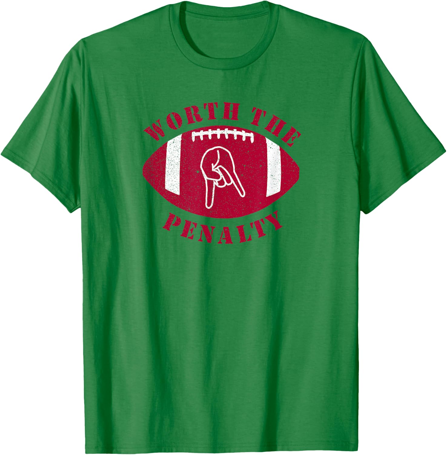 Horns Down Worth The Penalty Oklahoma Texas Red River T-Shirt - T-Shirt | Irish Green