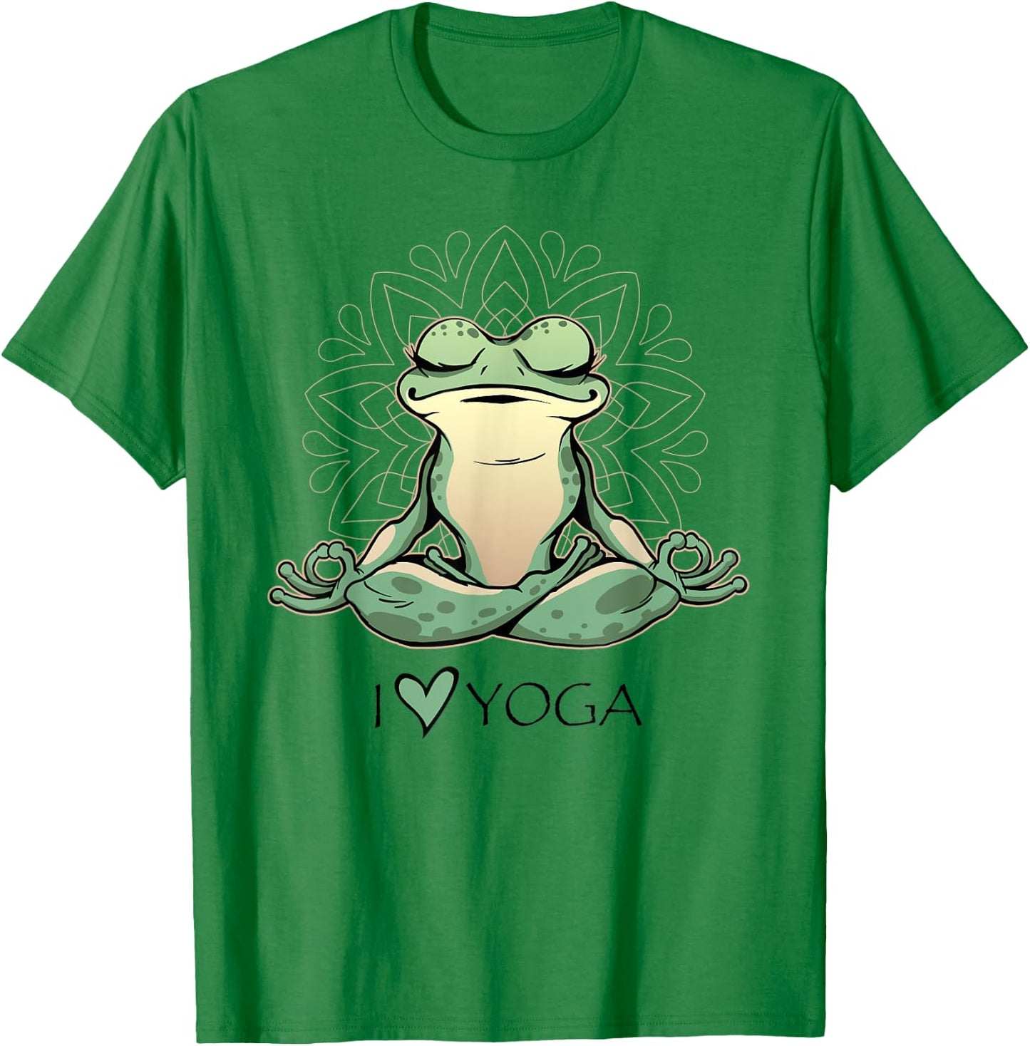 I Love Yoga I Heart Yoga Frog T-Shirt - T-Shirt | Irish Green