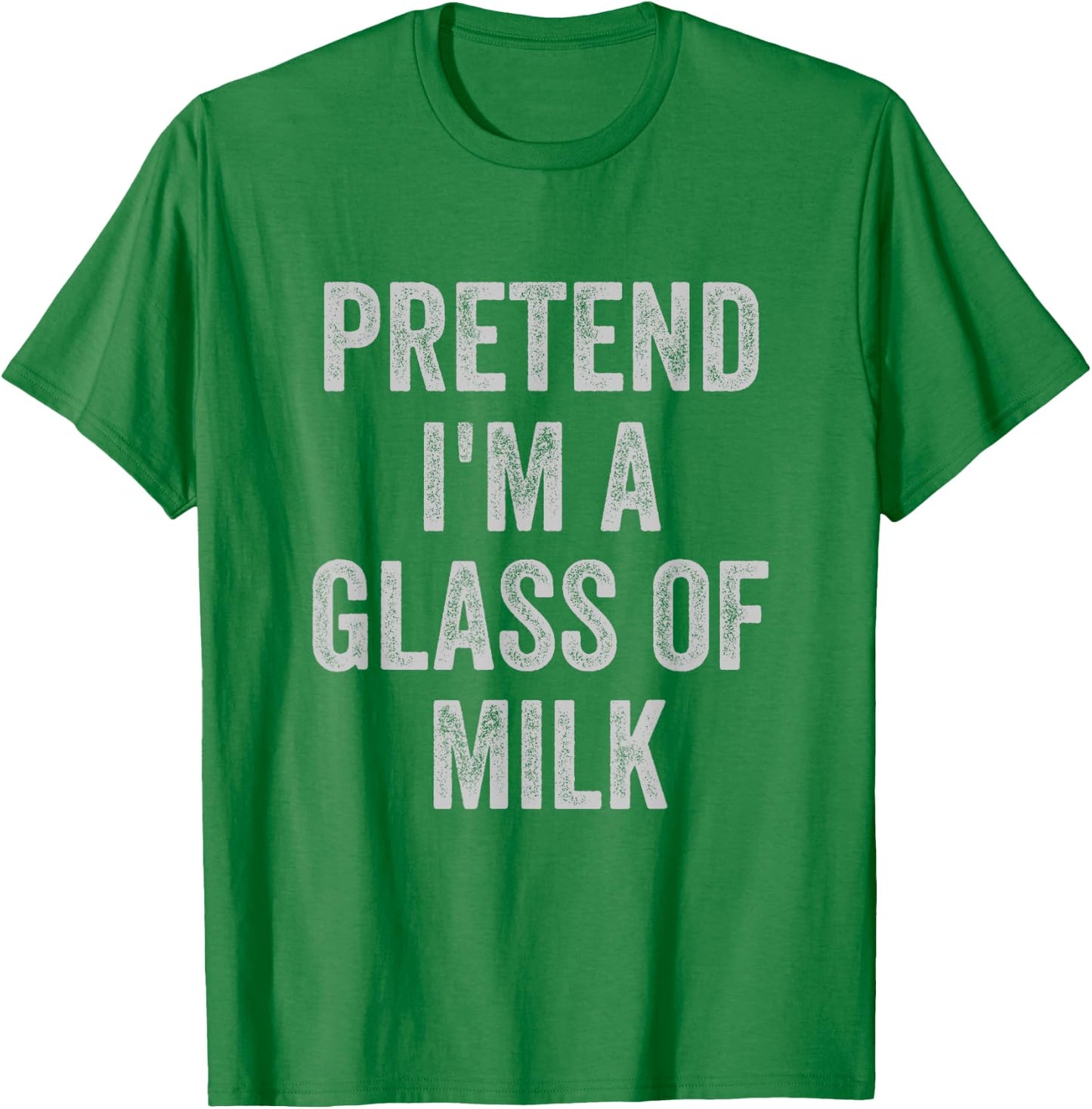 Lazy Halloween Costume Shirt Pretend Im A Glass of Milk T-Shirt - T-Shirt | Irish Green