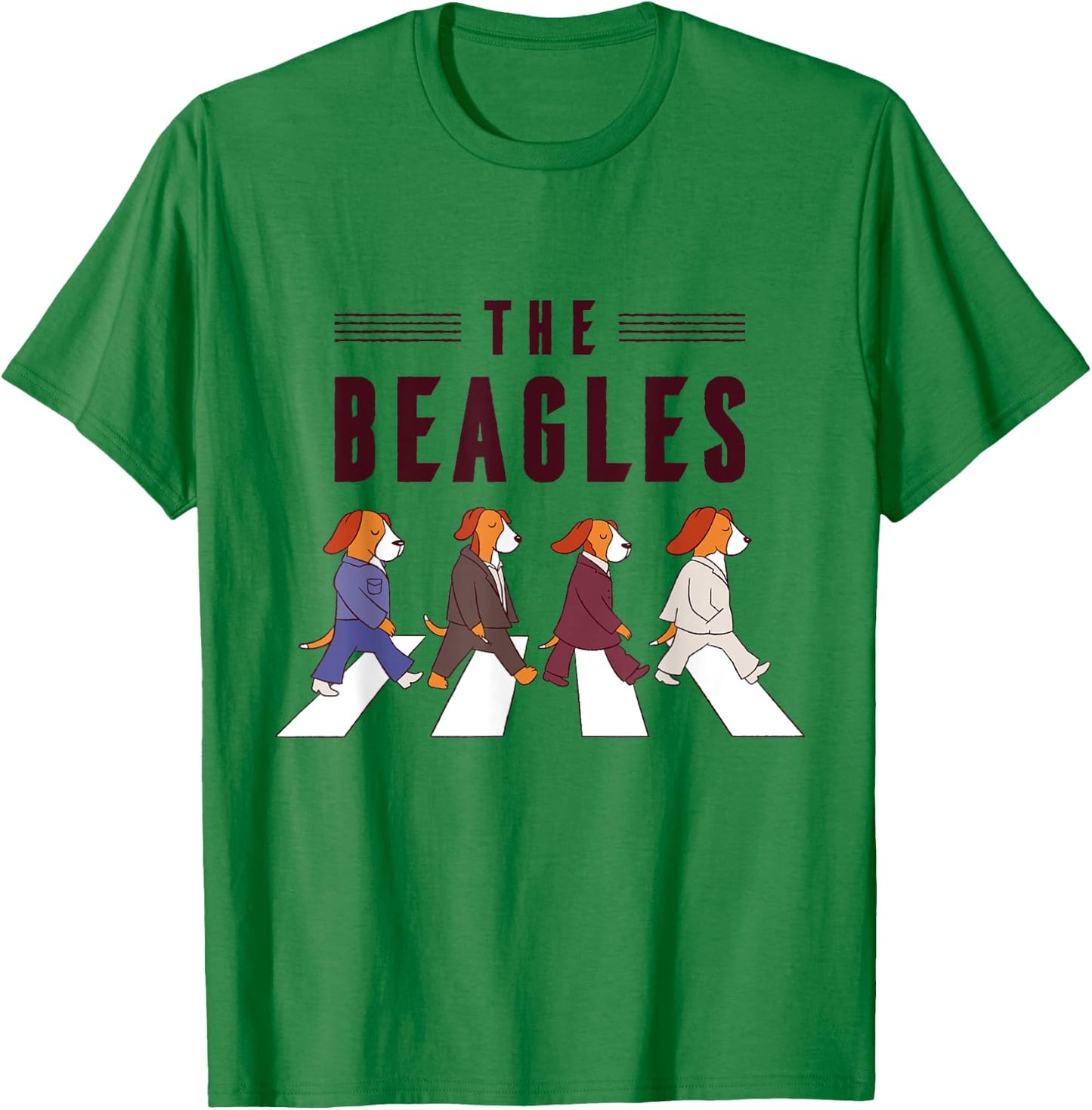 Music Piano Beagle Puppy Dog Men Women T-Shirt - T-Shirt | Irish Green
