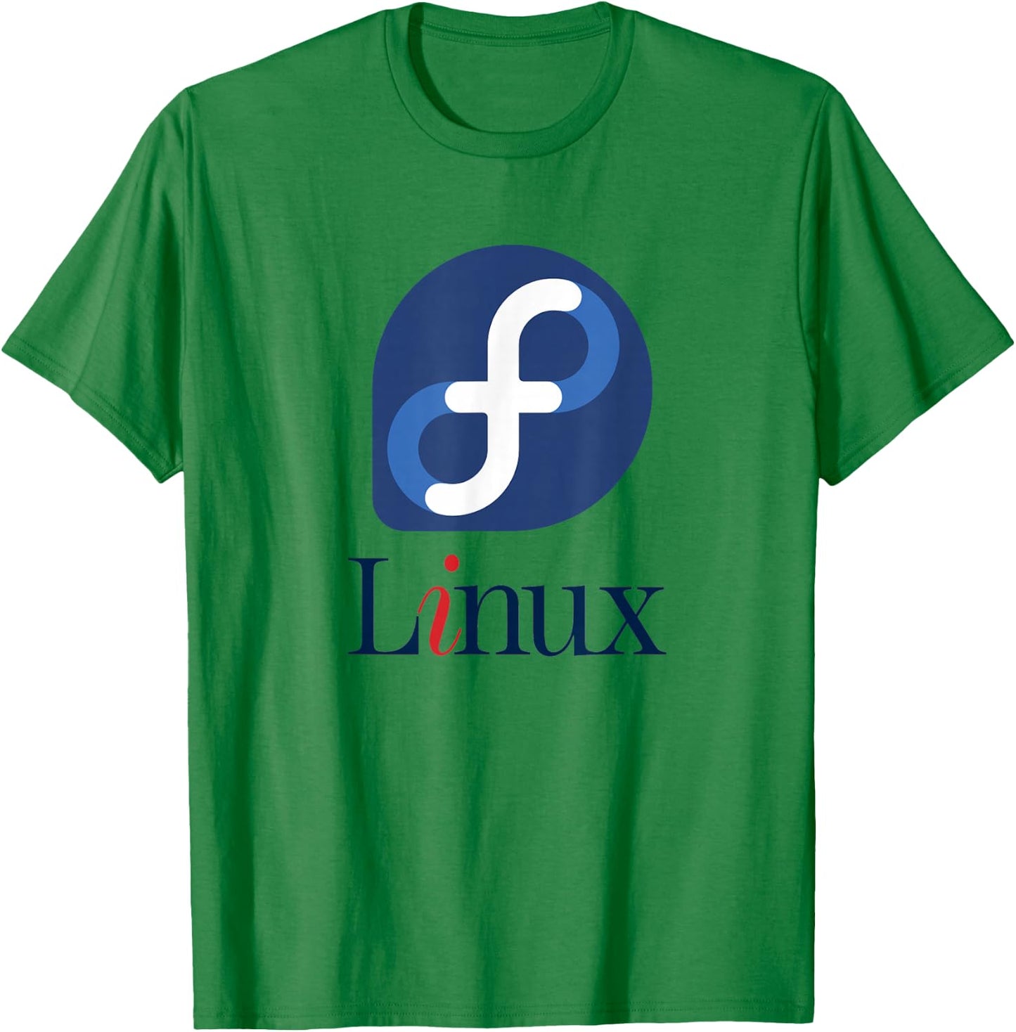 Linux Fedora w/ Big colorful Logo Open Source Os T-Shirt - T-Shirt | Irish Green